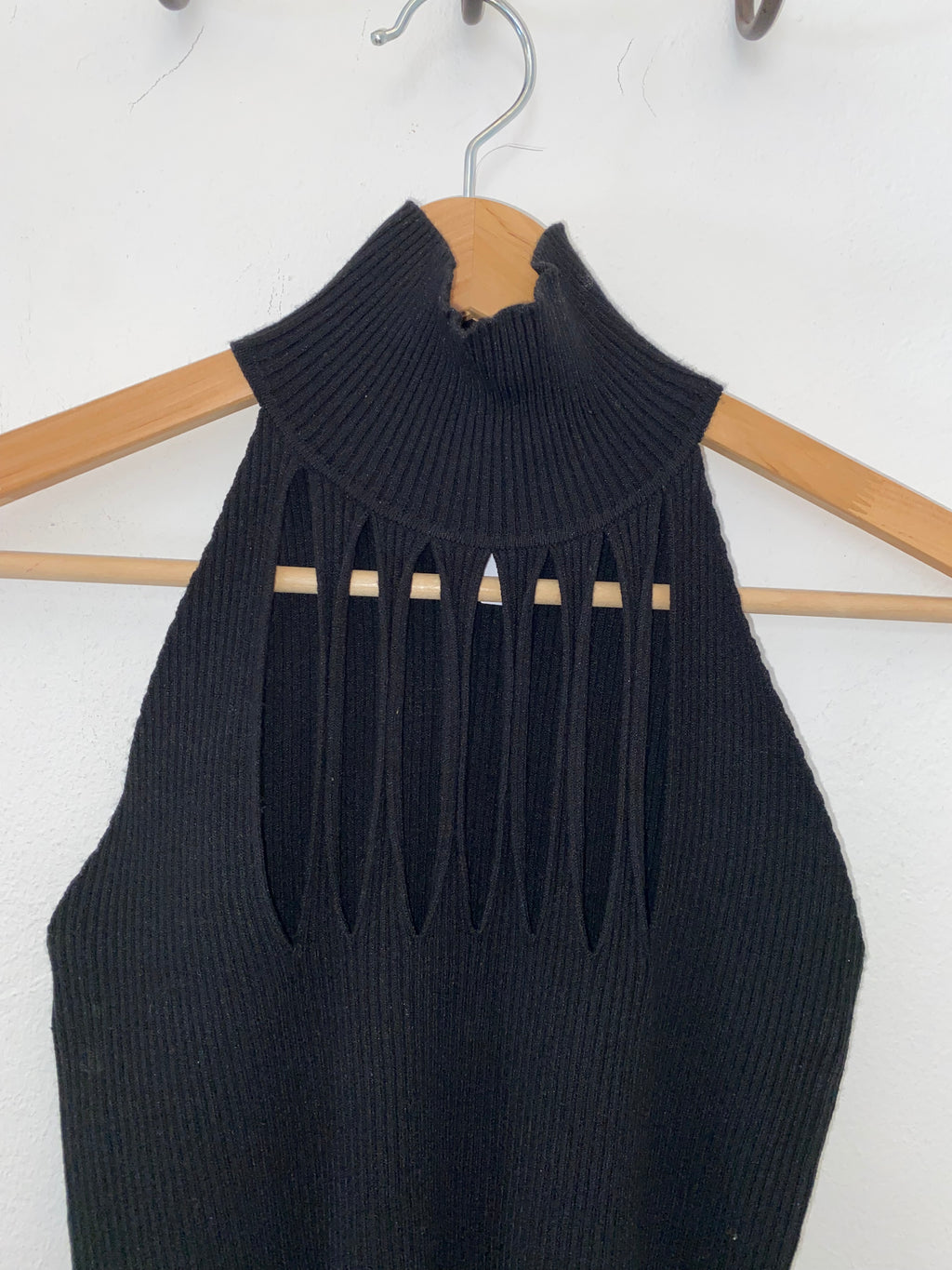 Black cut out top