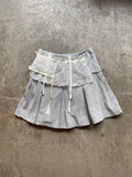 Upcycled grey mini skirt