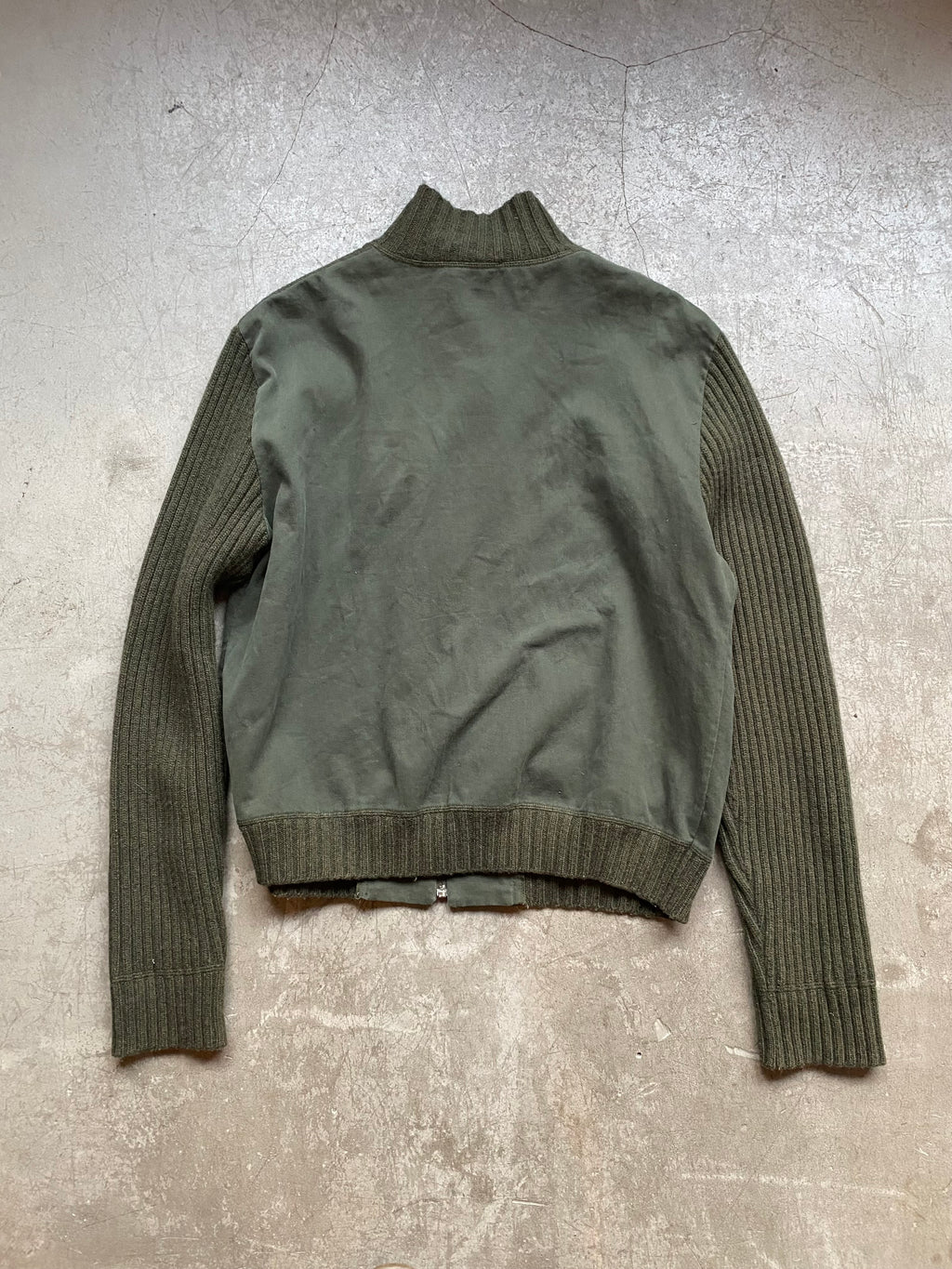 Khaki zip up sweater