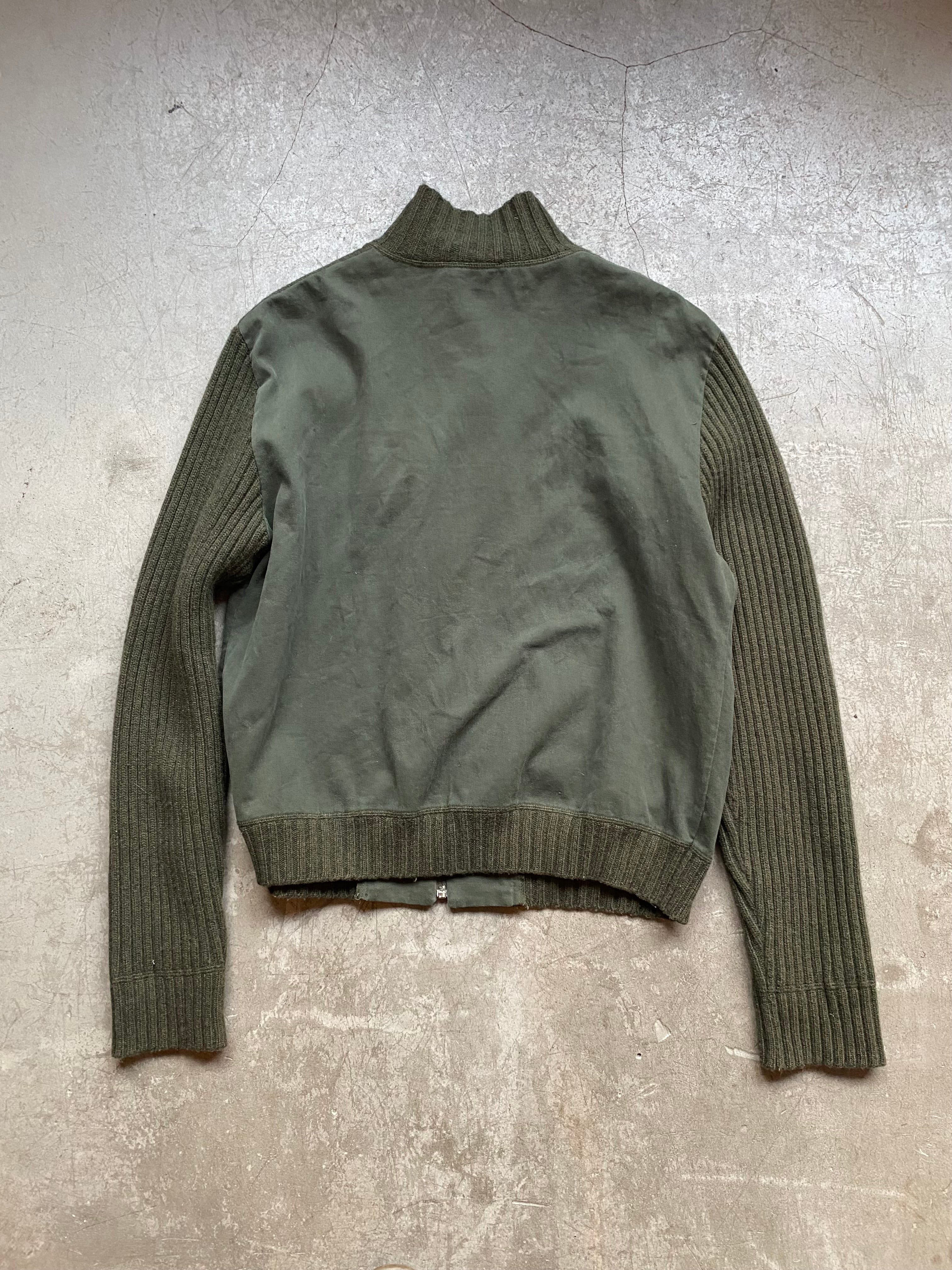 Khaki zip up sweater