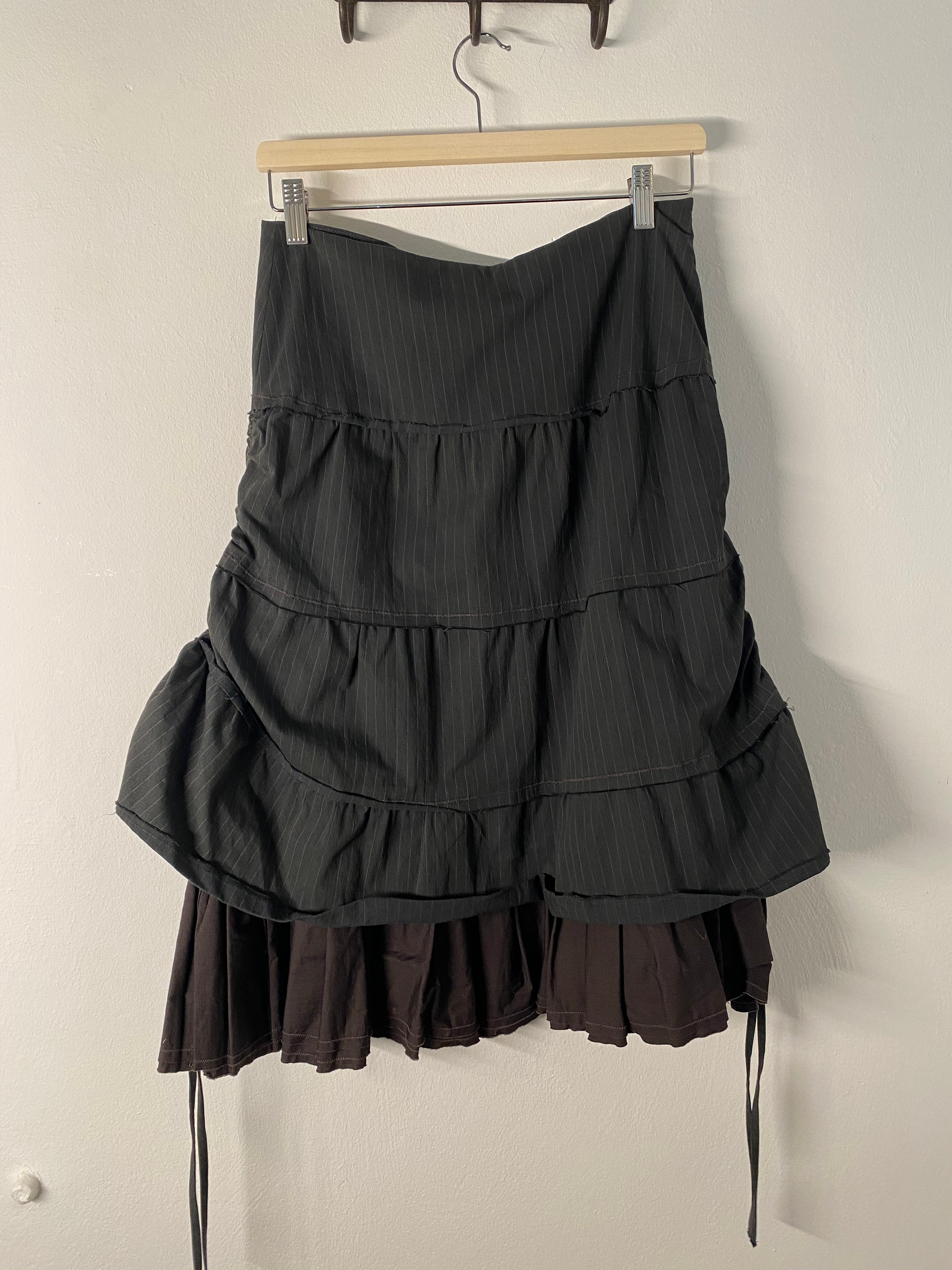 IKKS grey/brown layered skirt