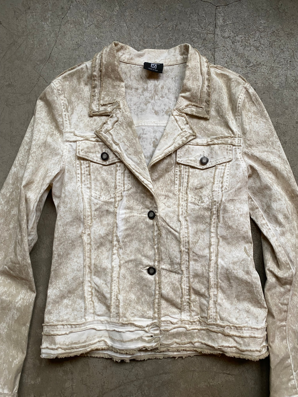 White/beige washed jacket