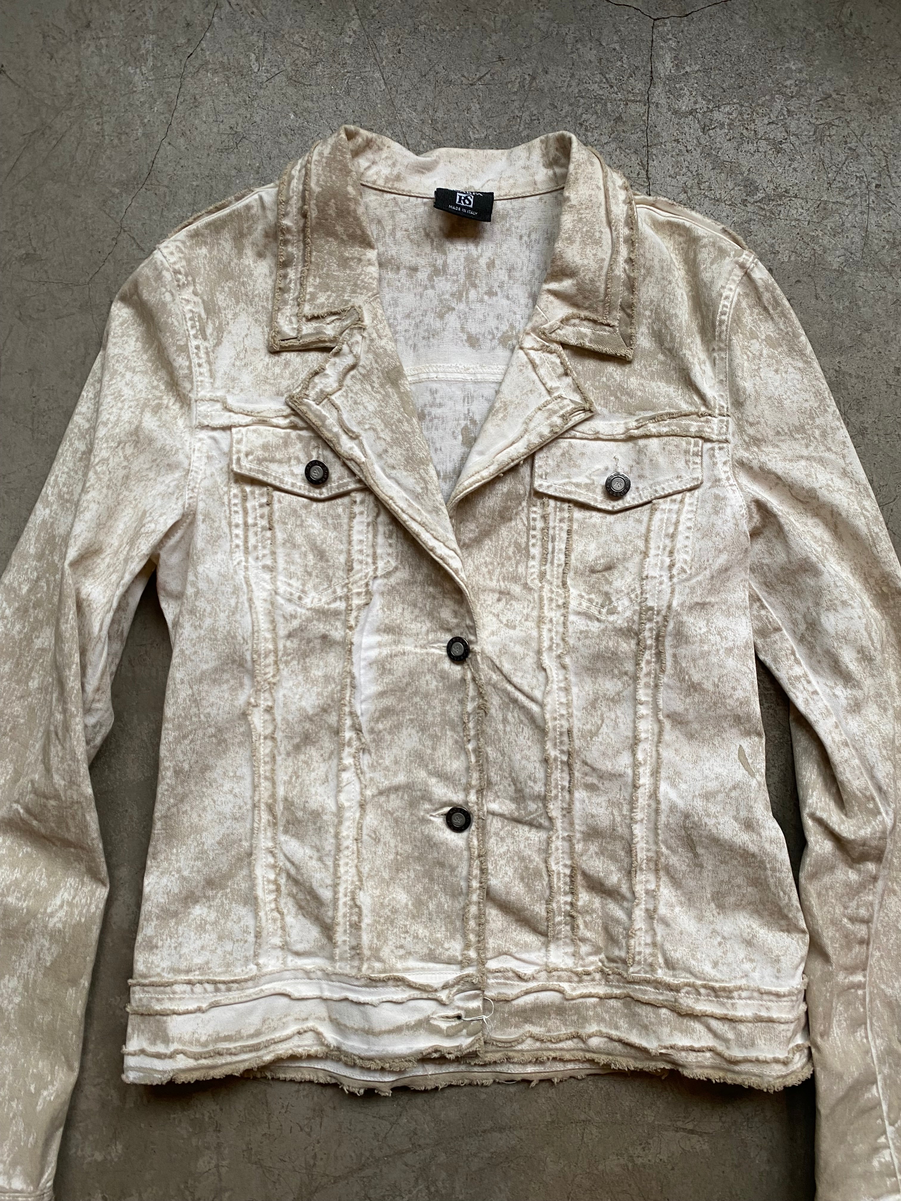 White/beige washed jacket