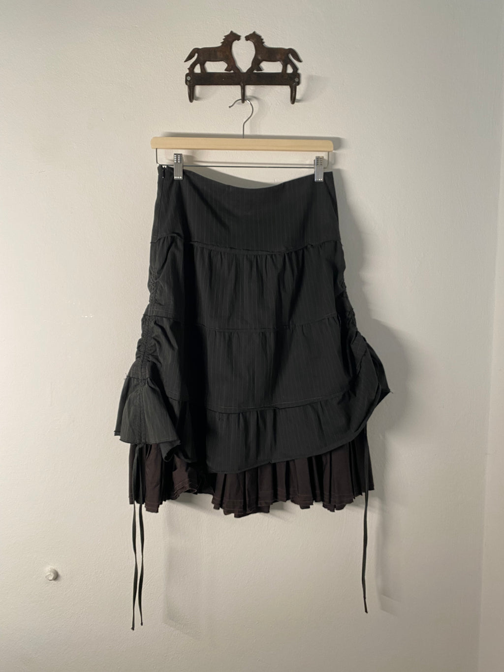 IKKS grey/brown layered skirt