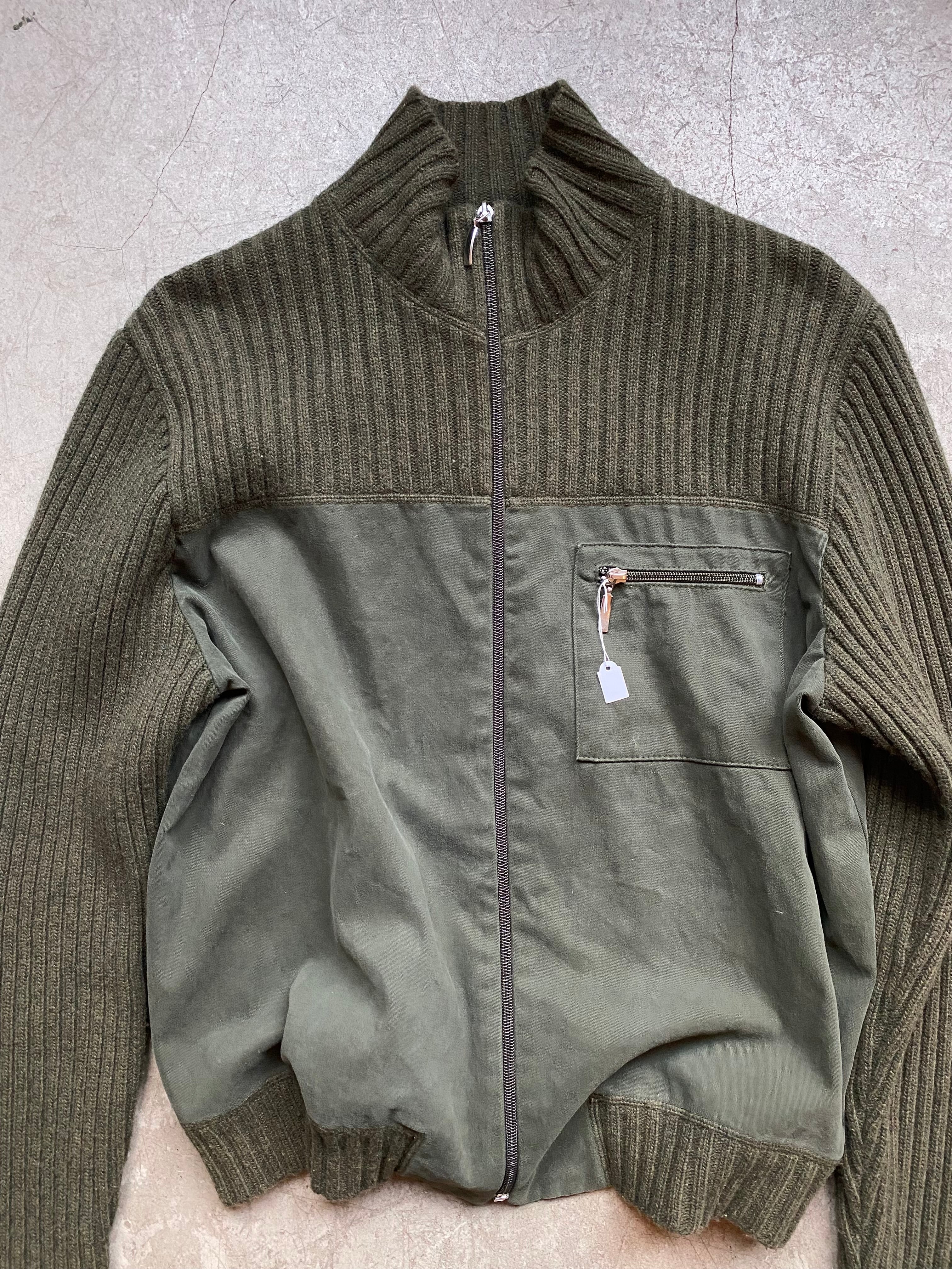 Khaki zip up sweater