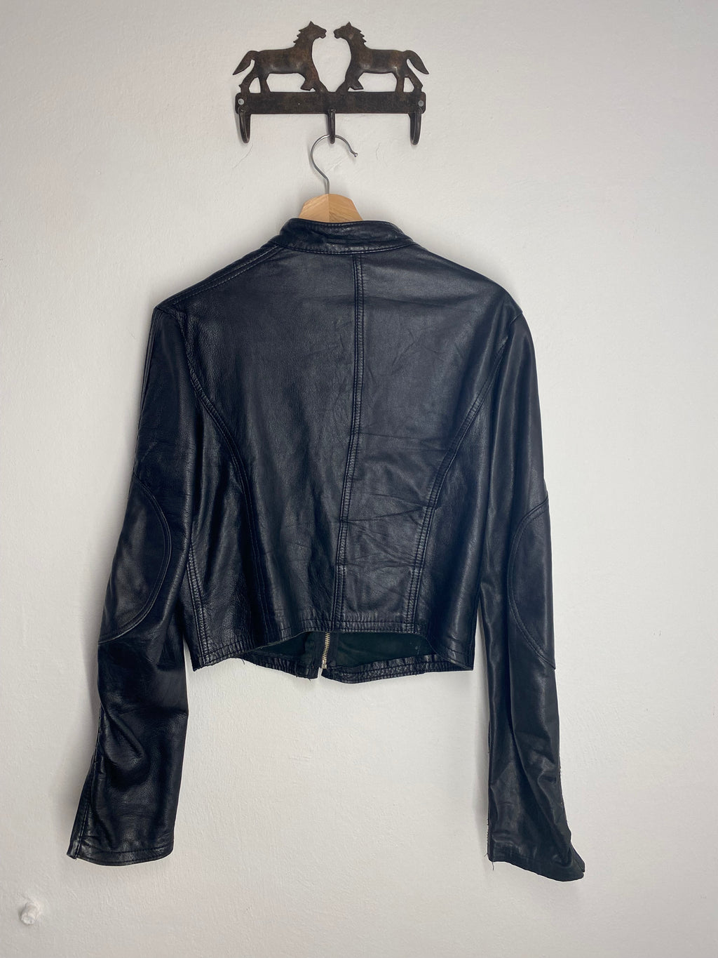 Black leather jacket
