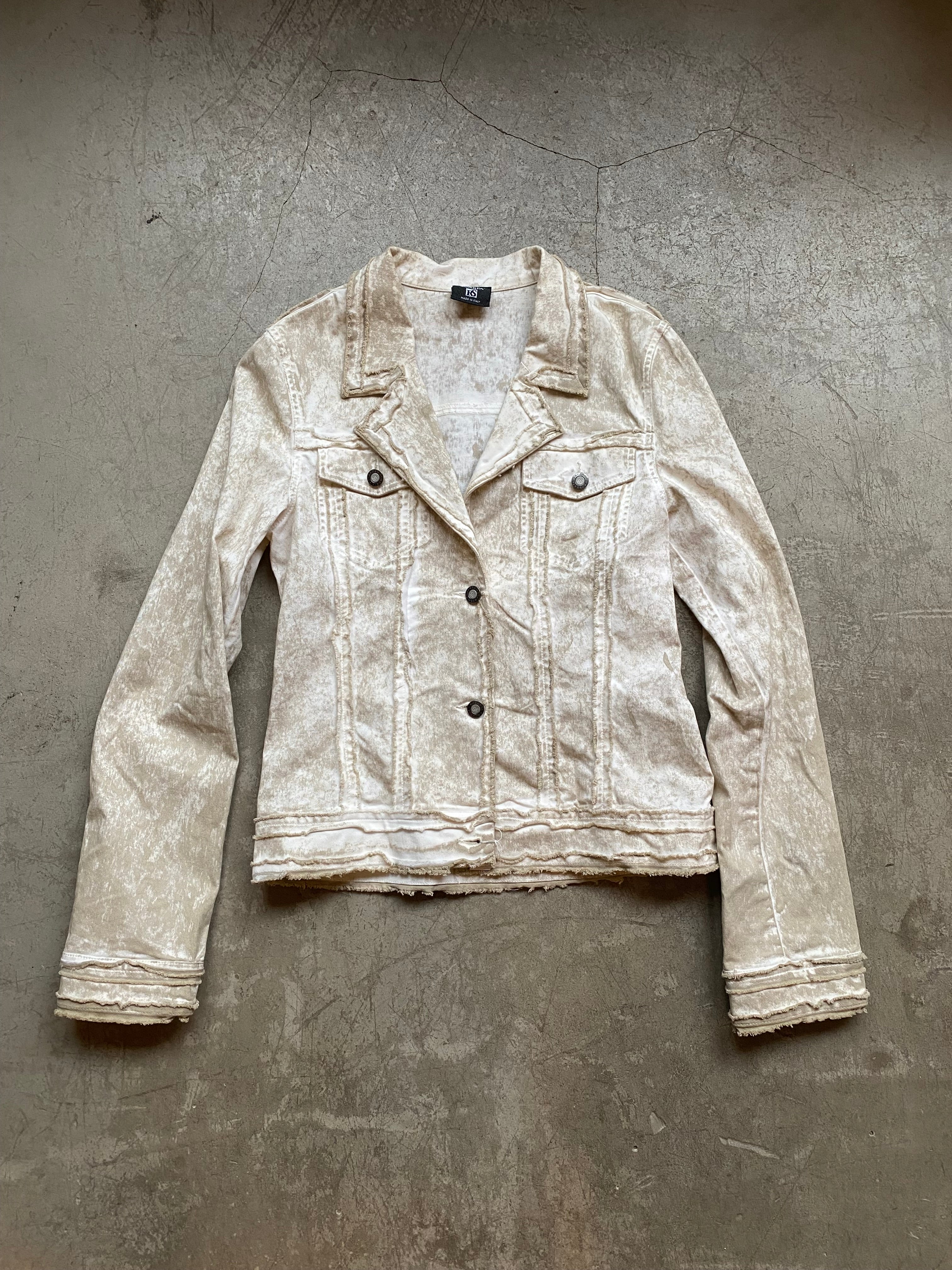 White/beige washed jacket