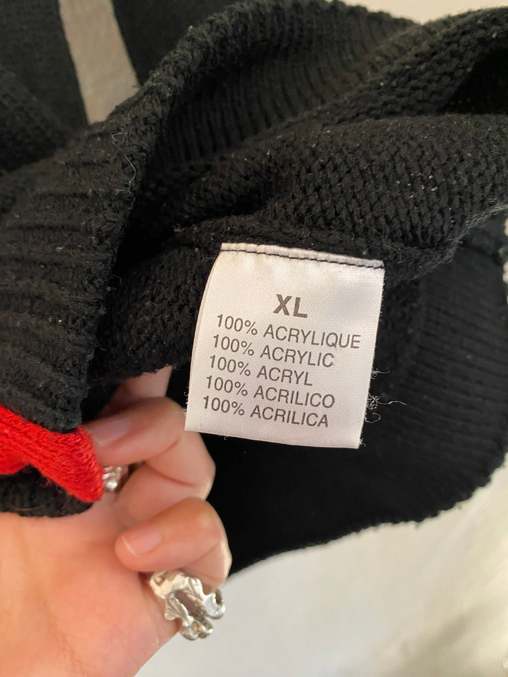 Black sweater with zip details