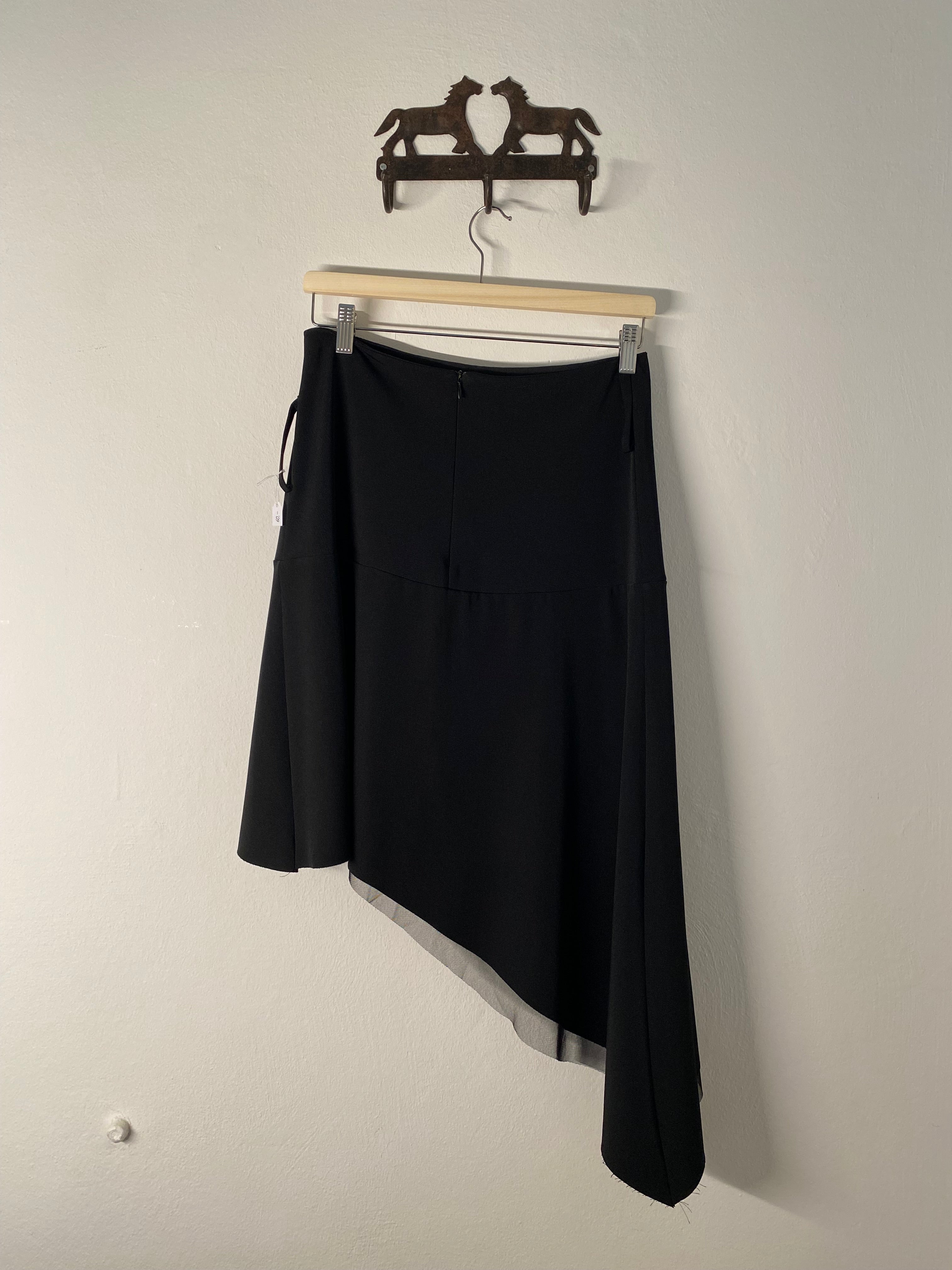 Black asymmetrical skirt