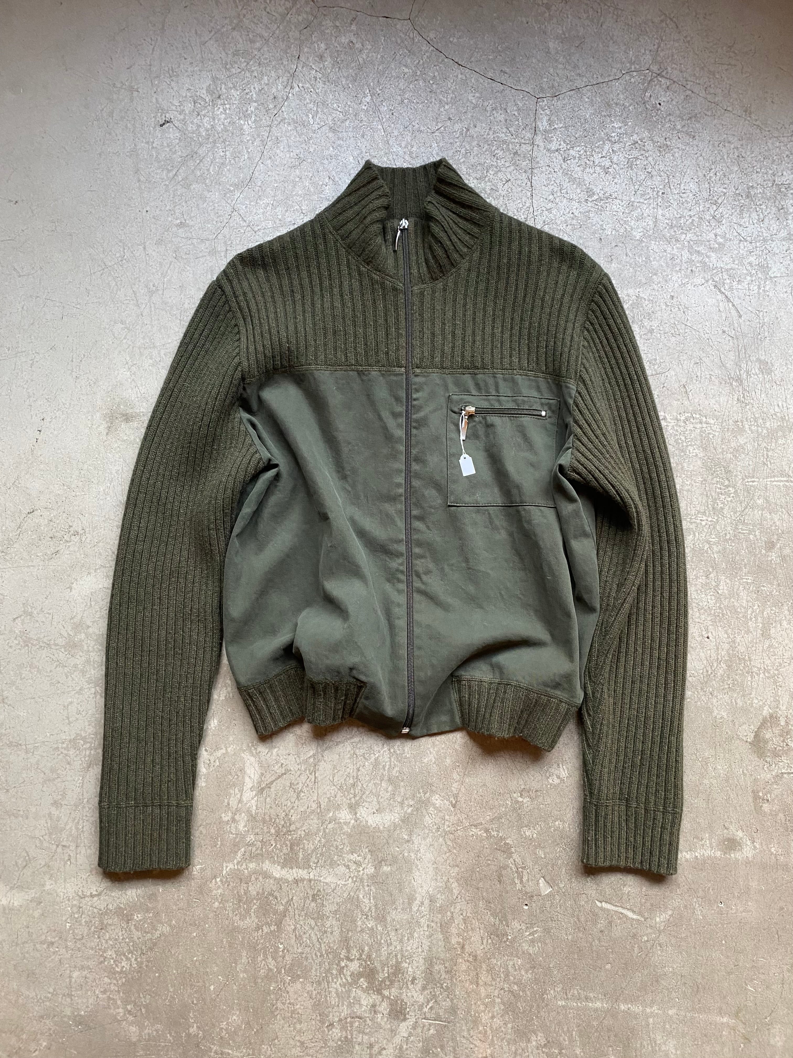 Khaki zip up sweater