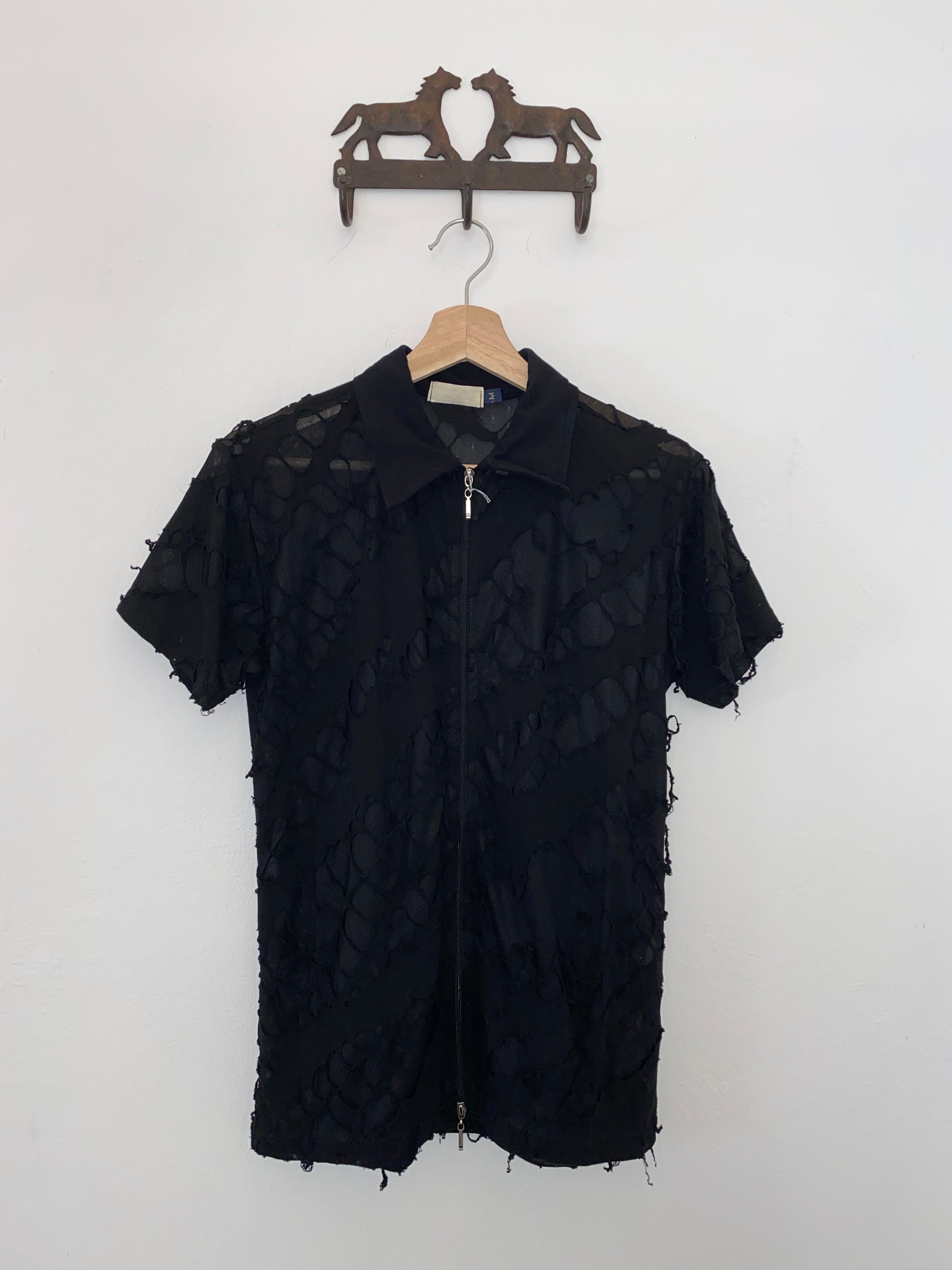 Black zip up shirt
