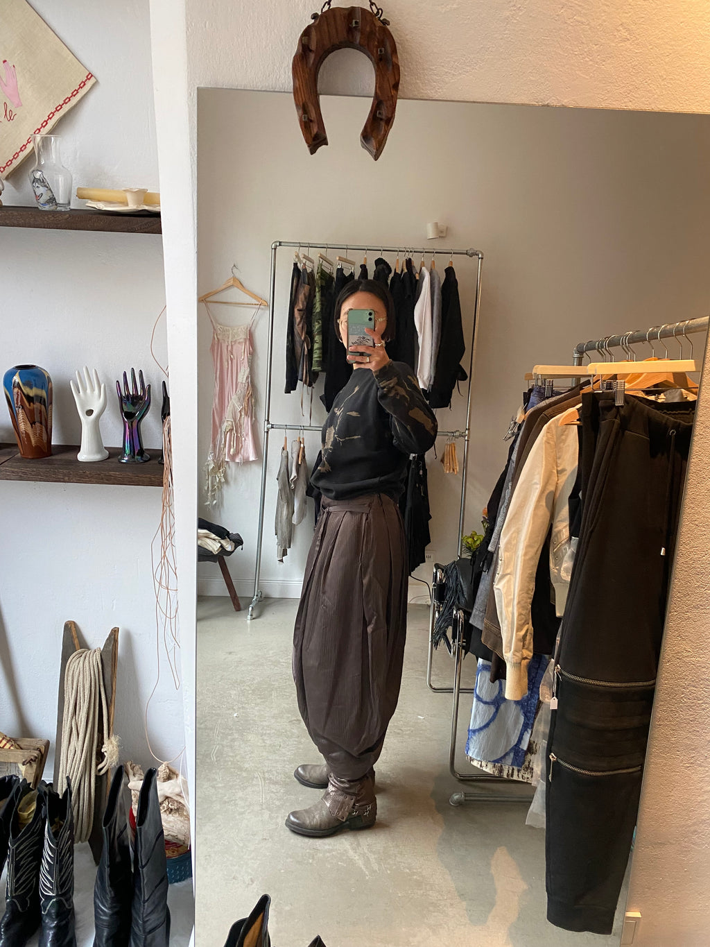 Asymmetrical balloon skirt