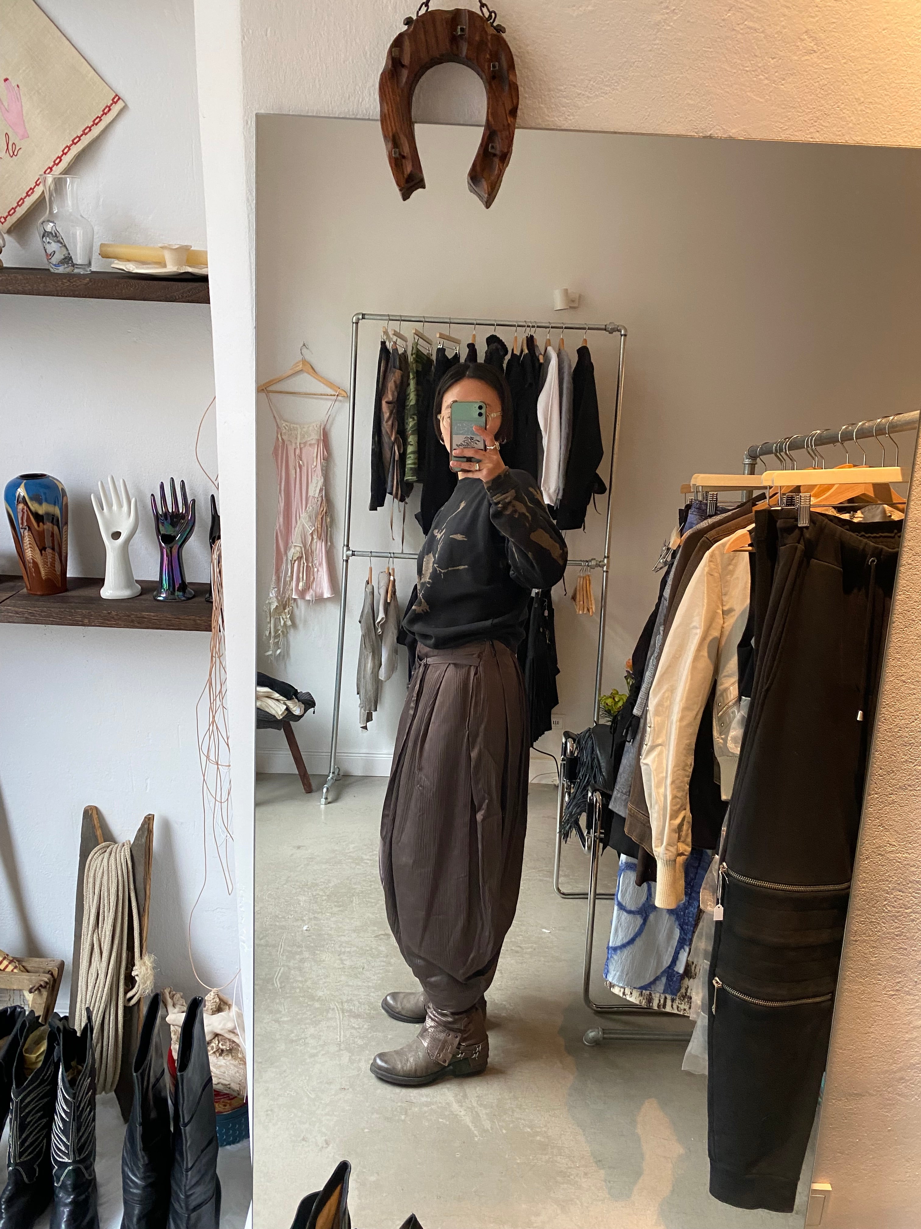 Asymmetrical balloon skirt