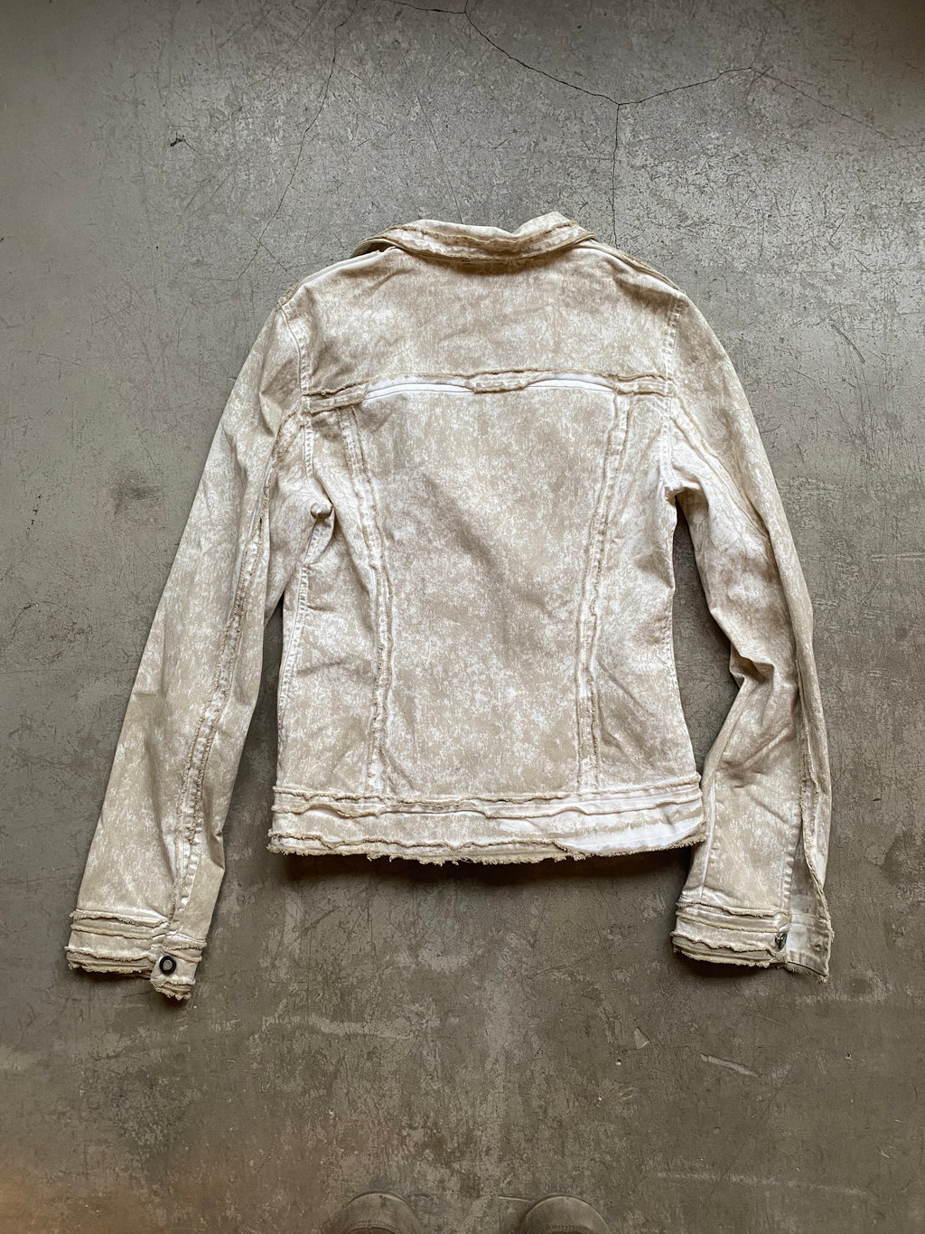 White/beige washed jacket