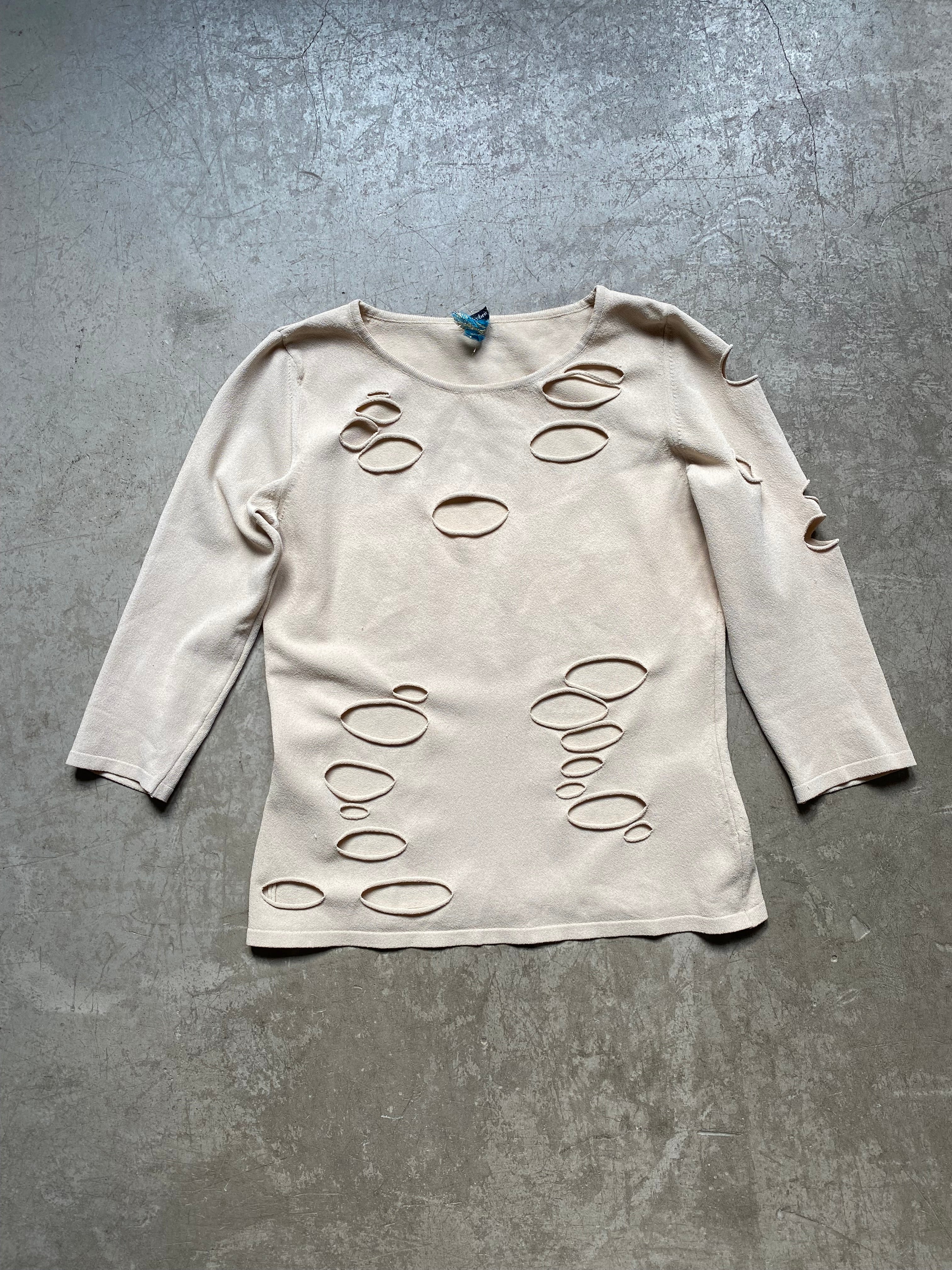 Beige 3/4 sleeve top