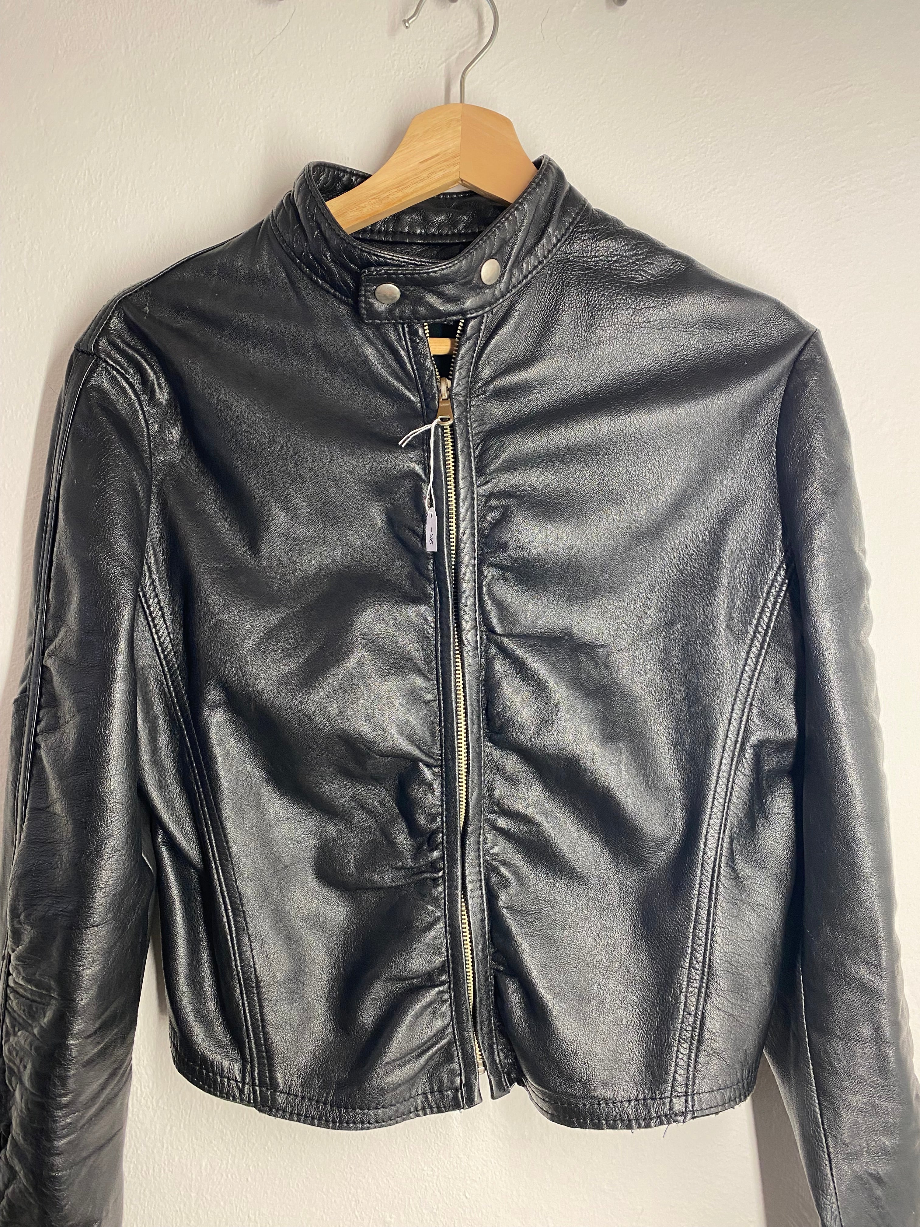 Black leather jacket