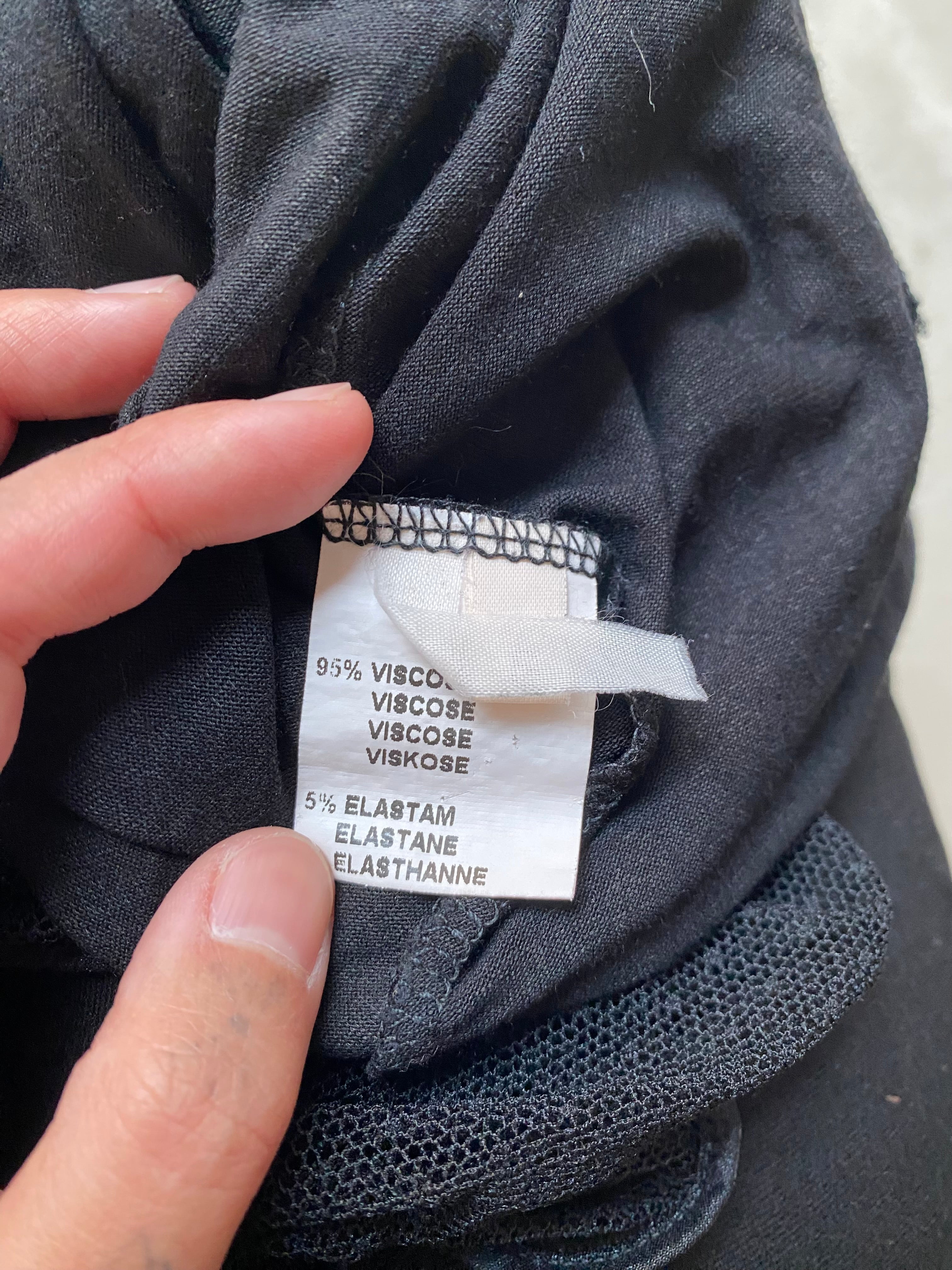 Black T-Shirt with ruffle details