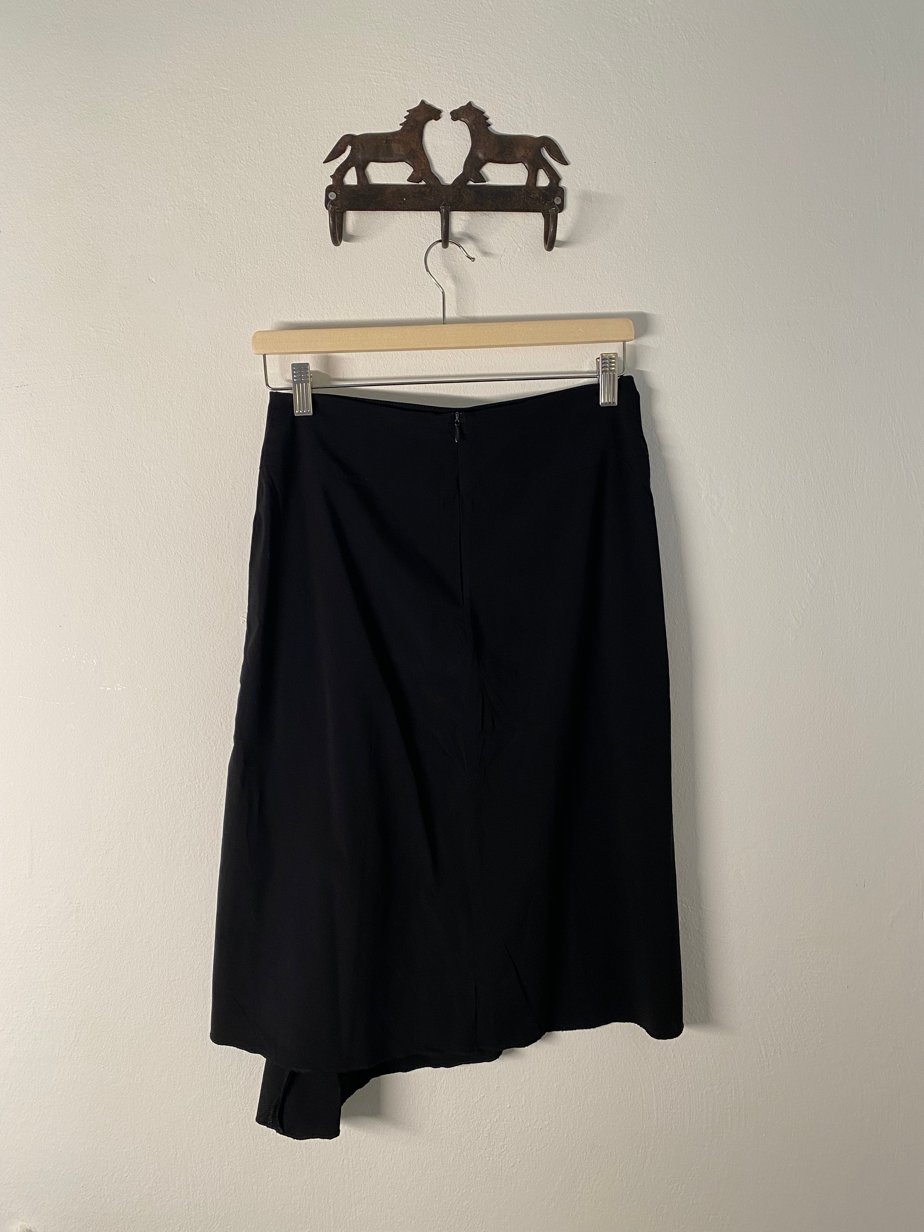 Black midi skirt