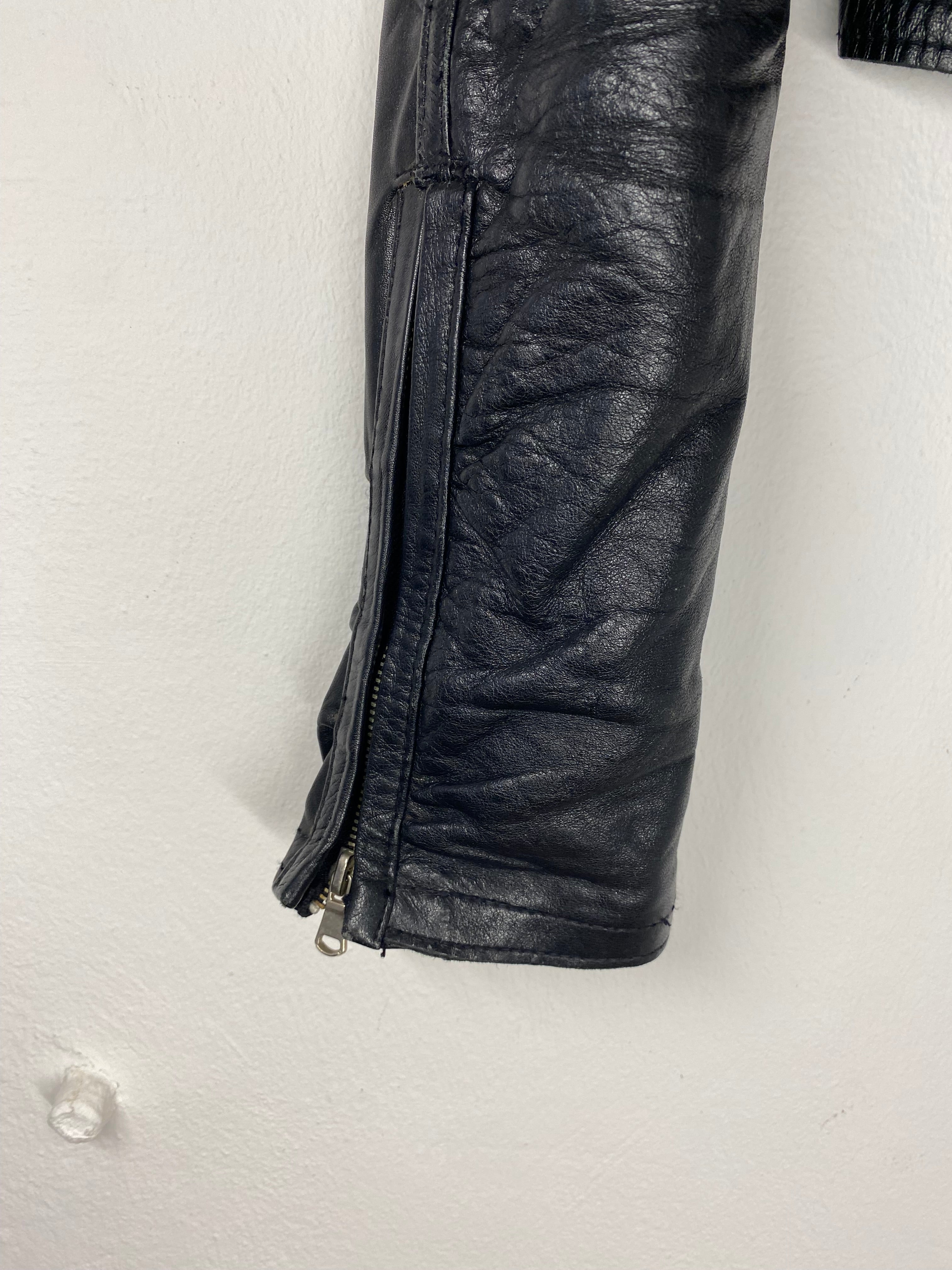 Black leather jacket