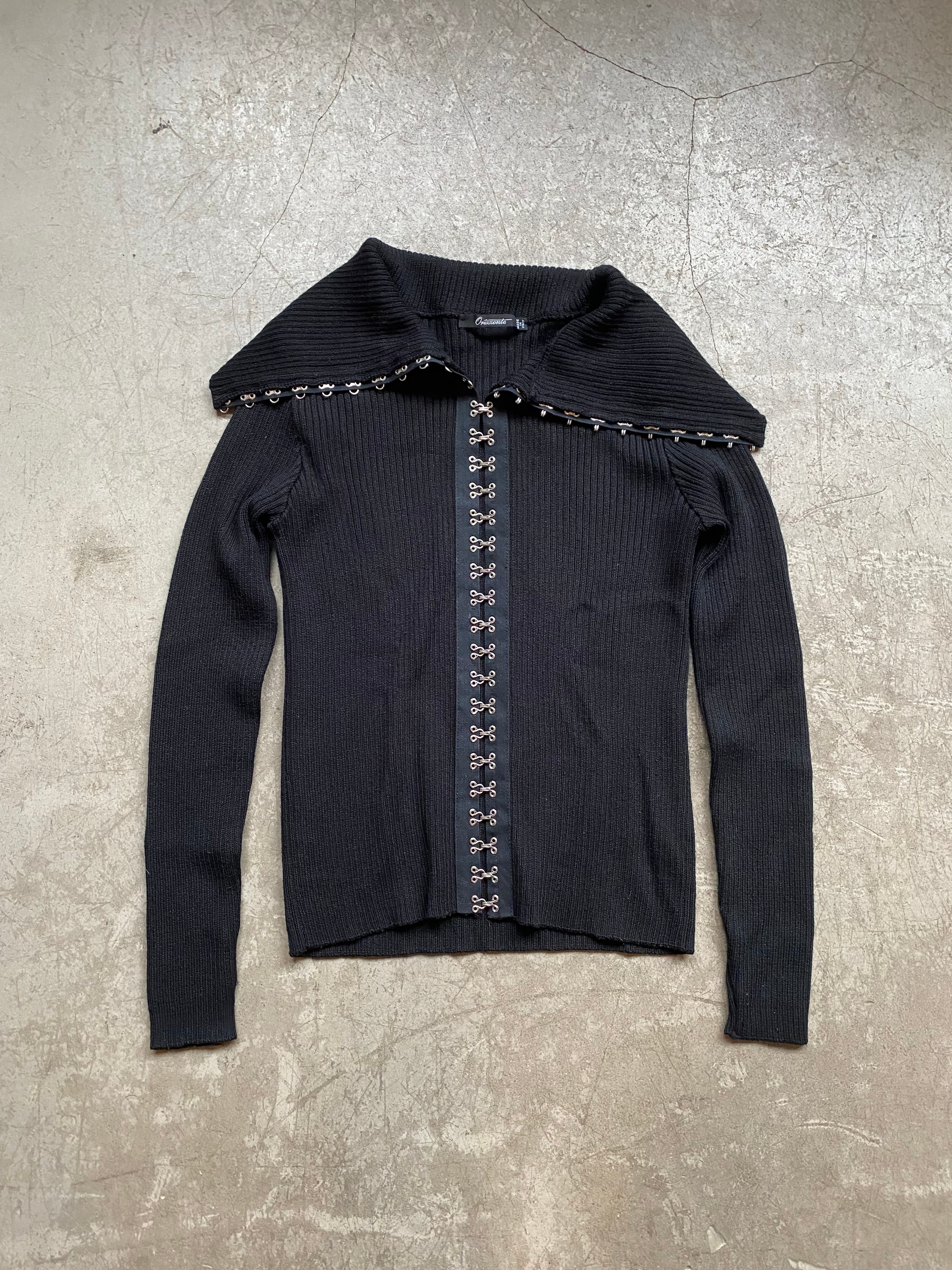 Black wool blend sweater