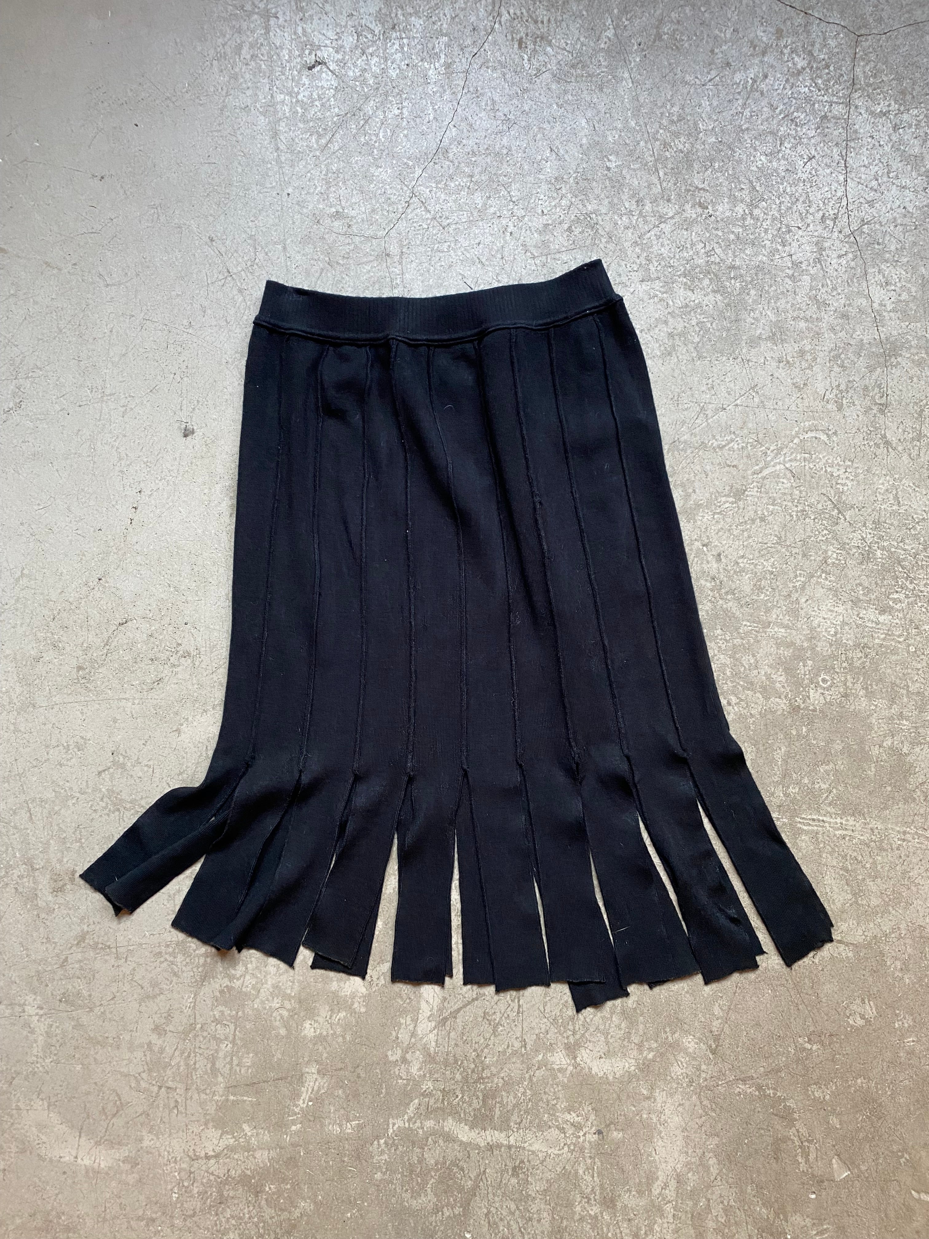 Black midi skirt