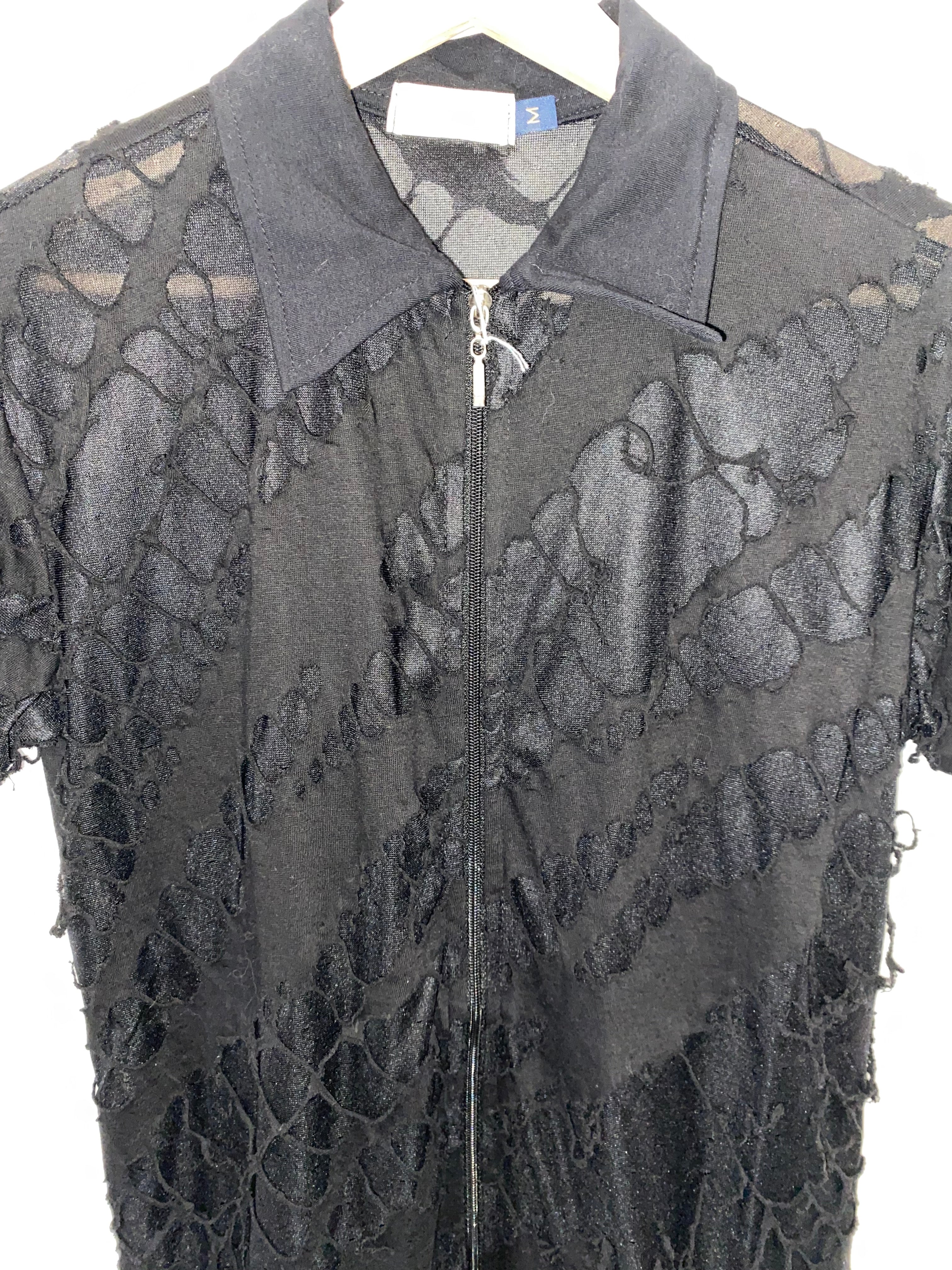 Black zip up shirt