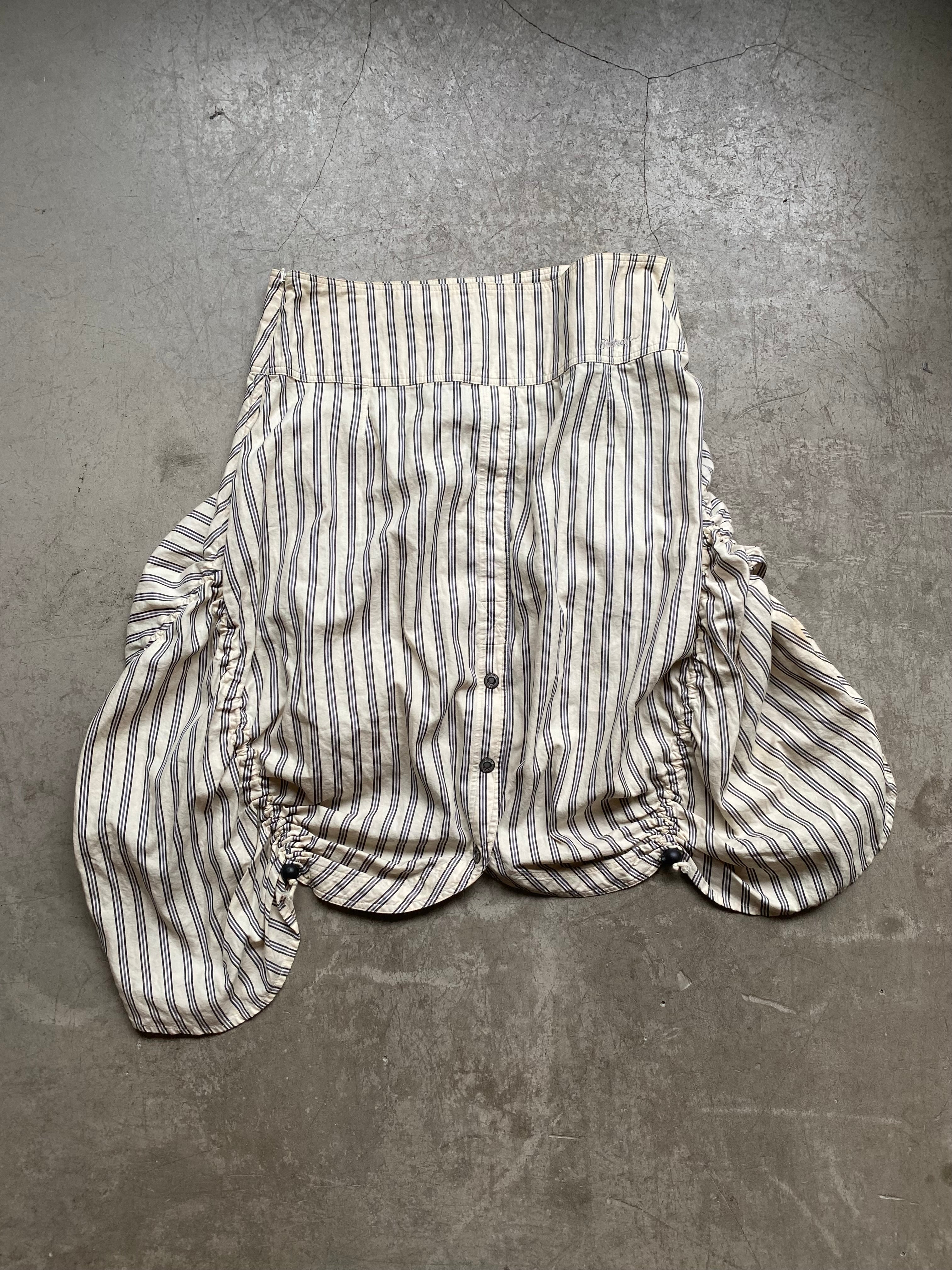 Drawstring midi skirt