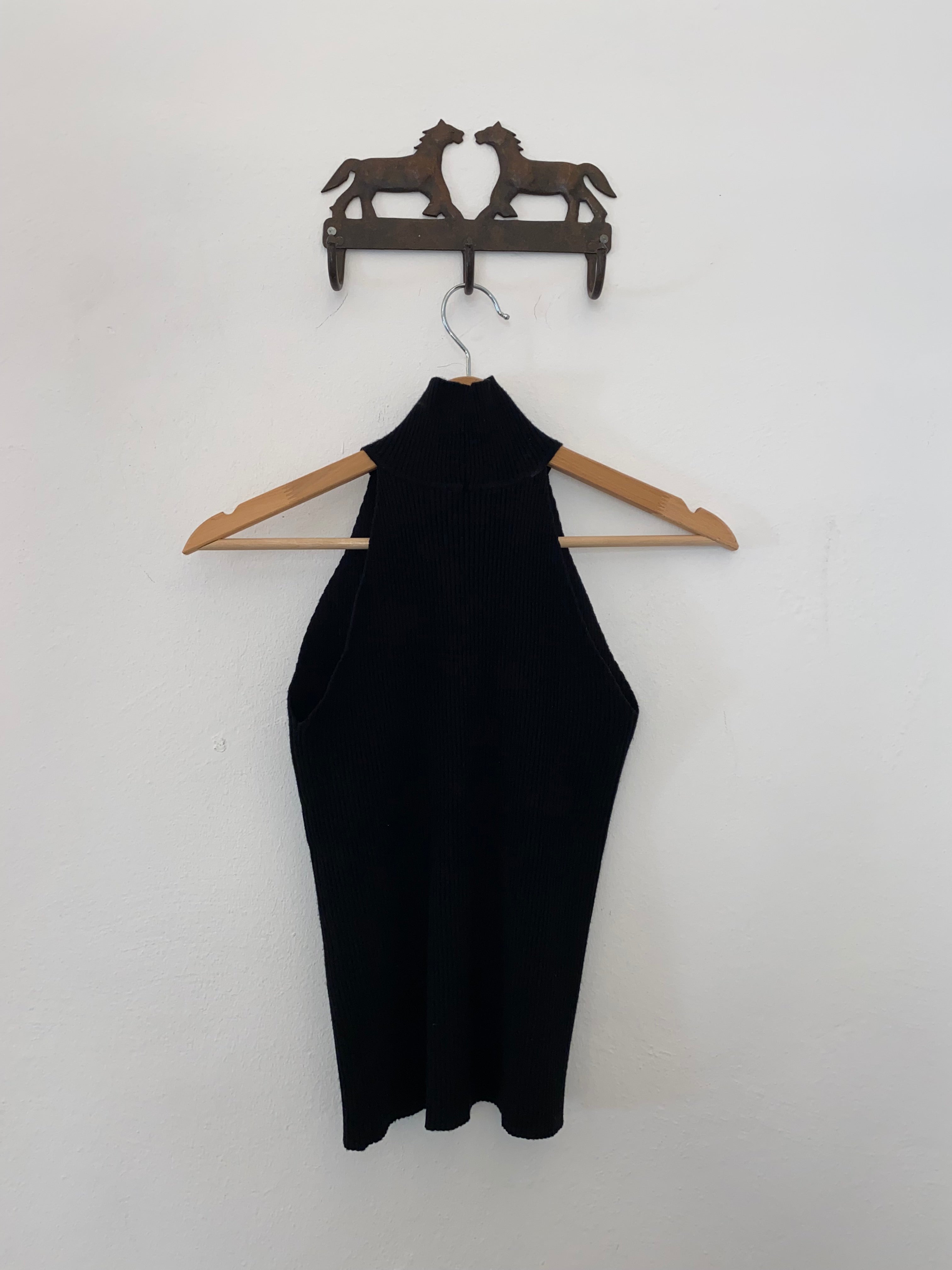Black cut out top