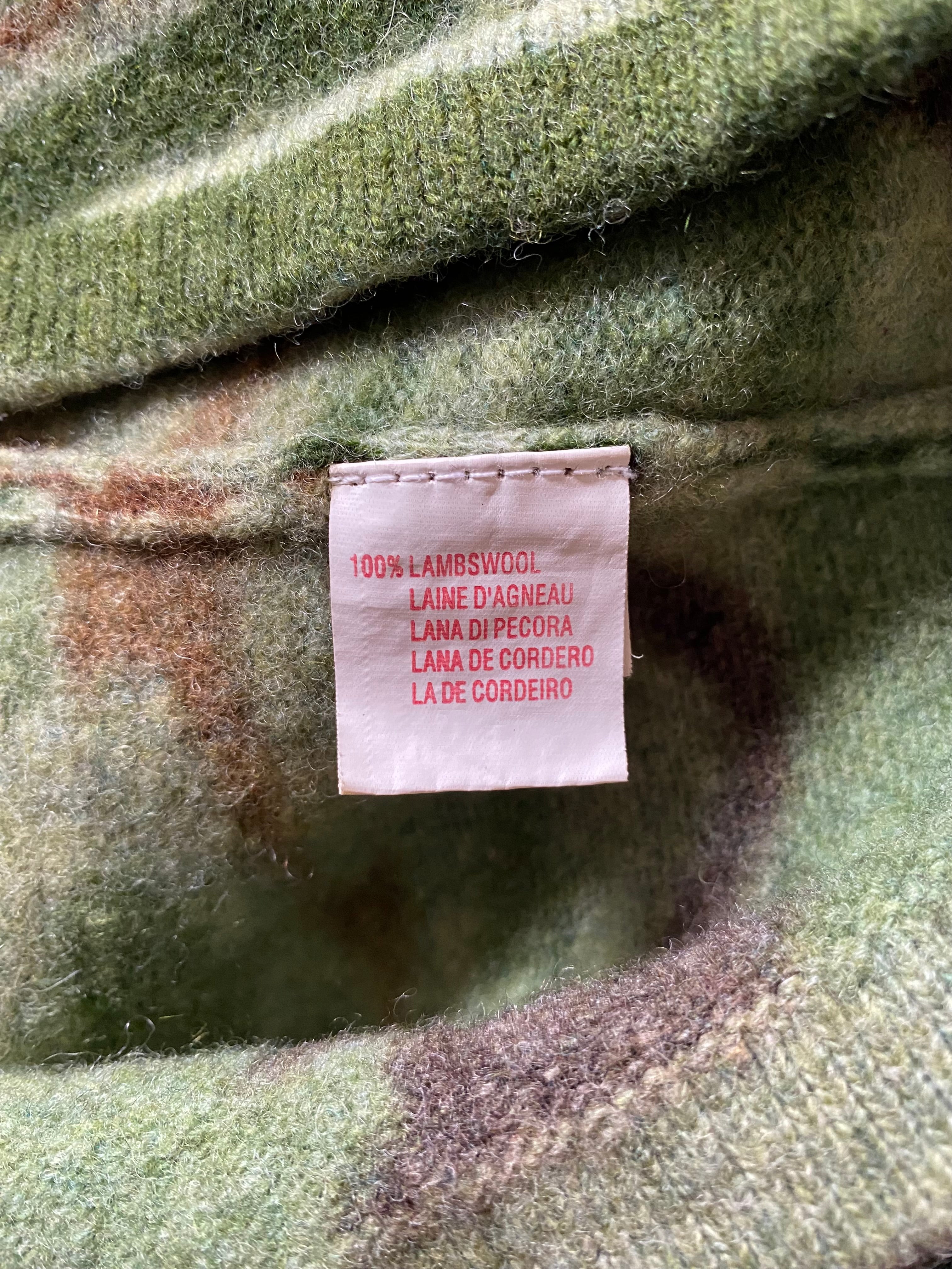 Camouflage wool skirt