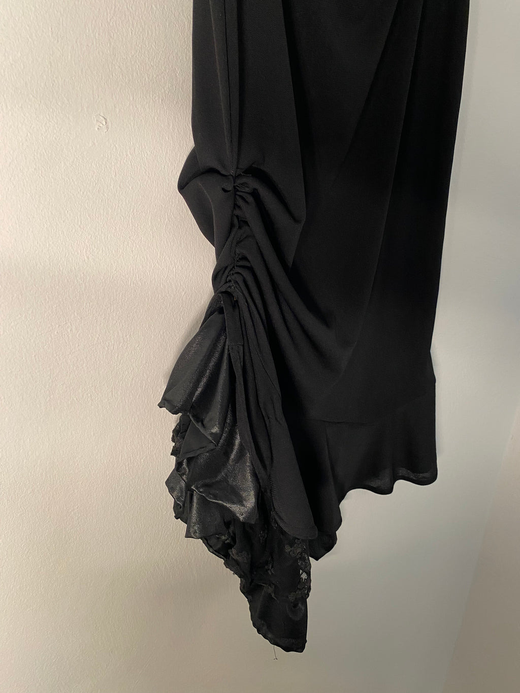 Black ruffle skirt
