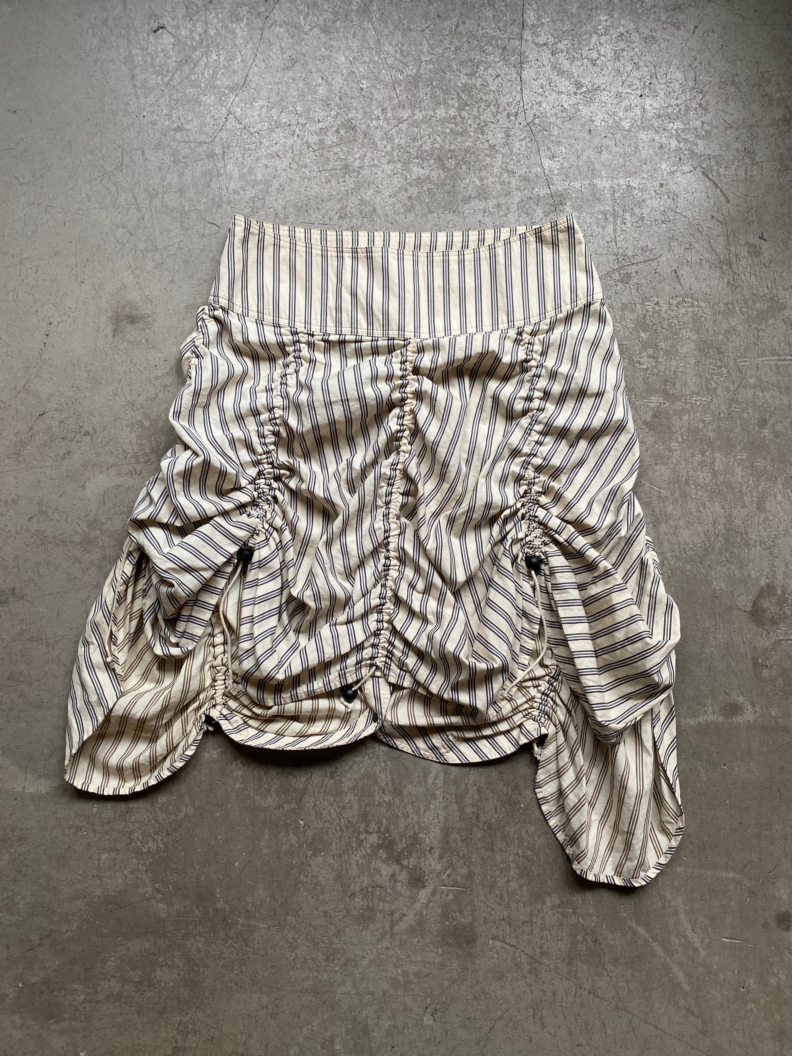 Drawstring midi skirt