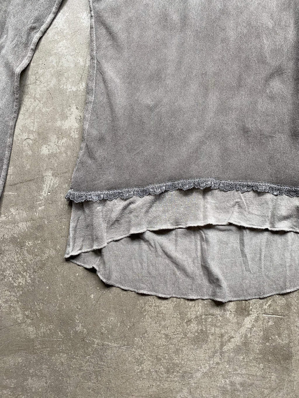 Grey see through top