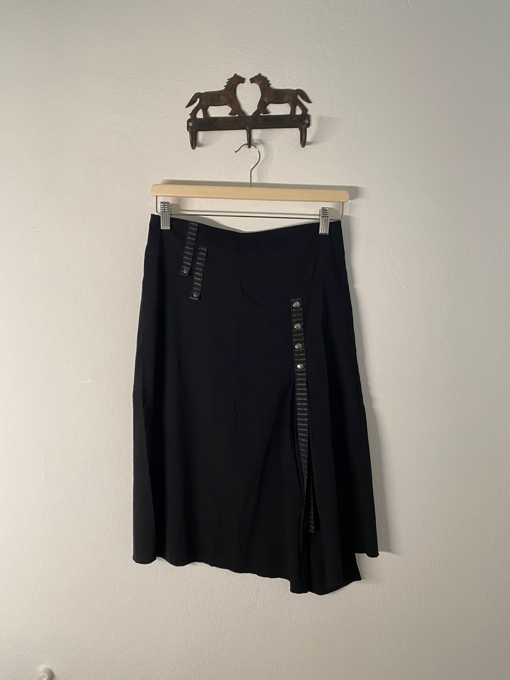 Black midi skirt