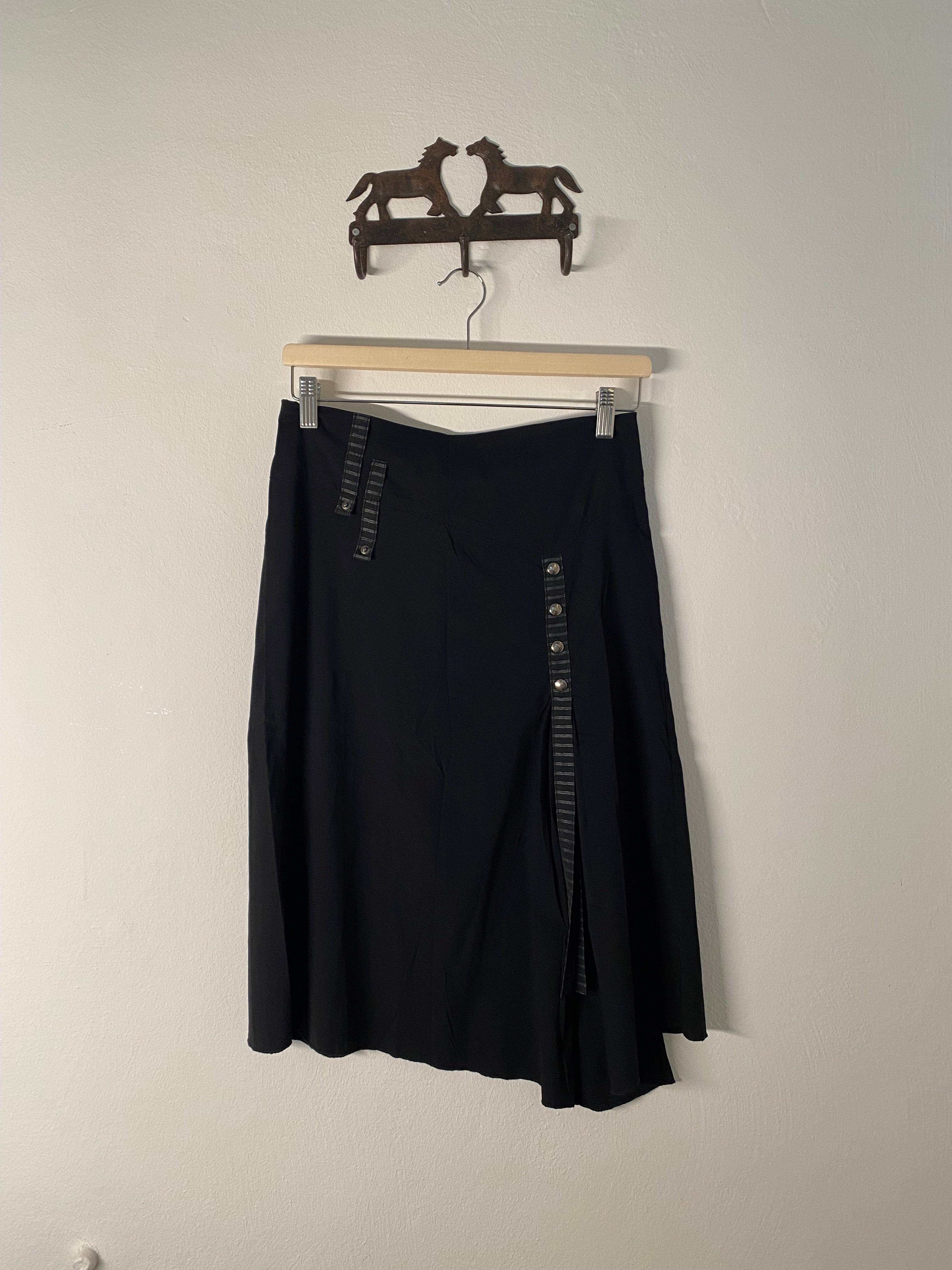 Black midi skirt