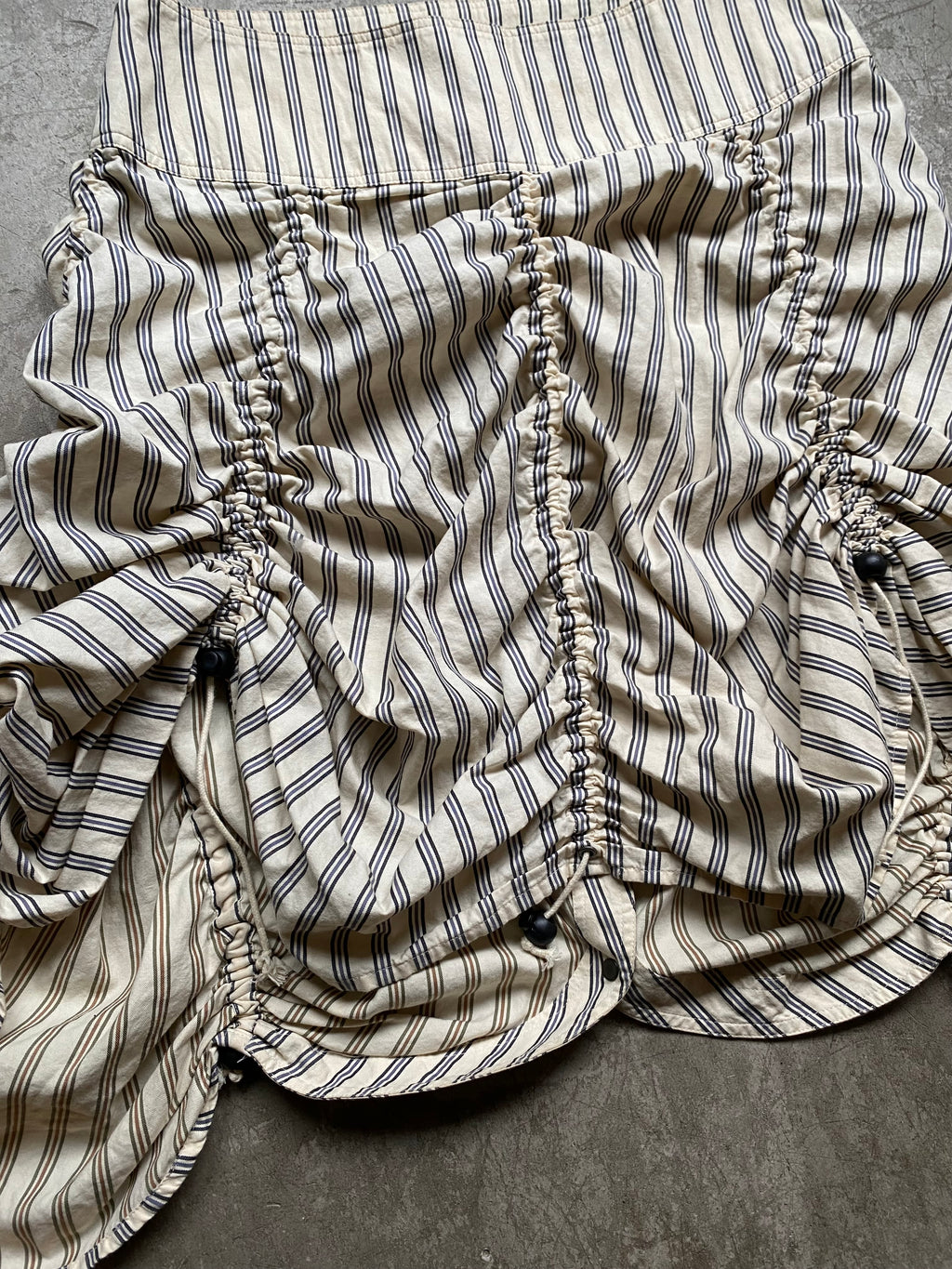 Drawstring midi skirt