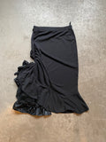 Black ruffle skirt