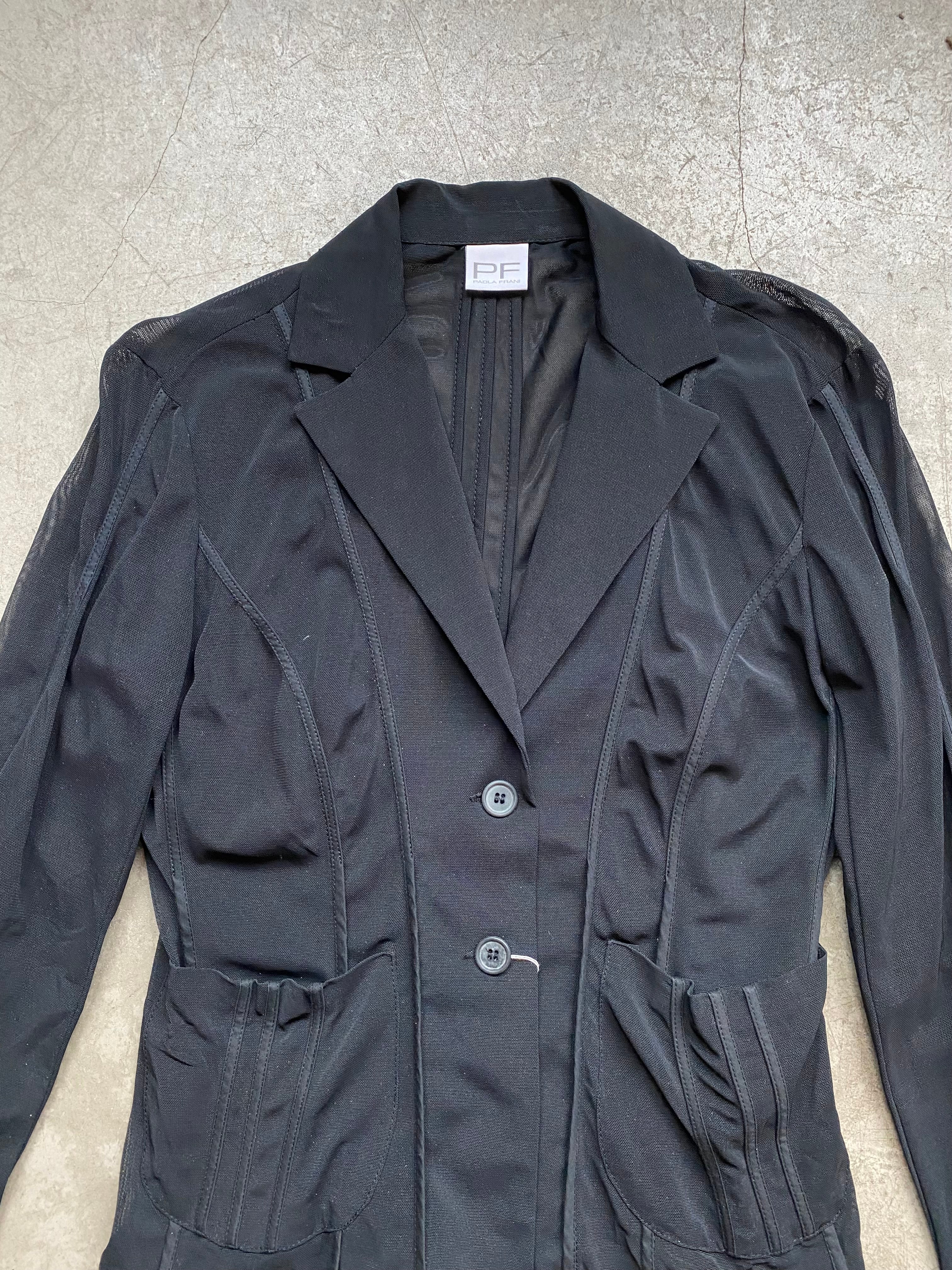 Black see through jacket