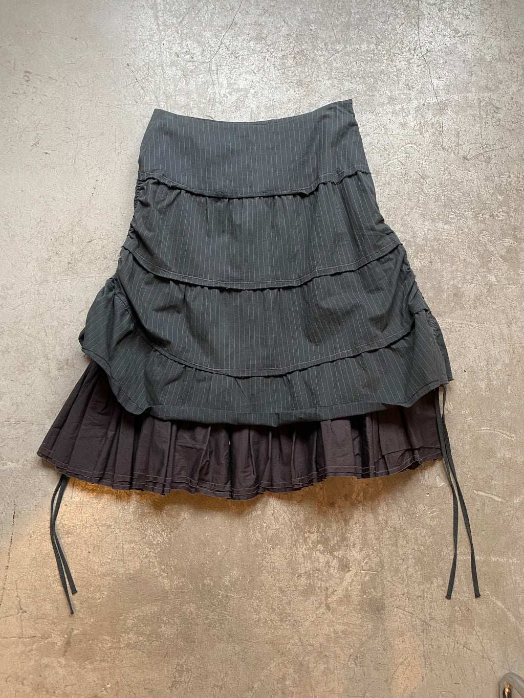 IKKS grey/brown layered skirt