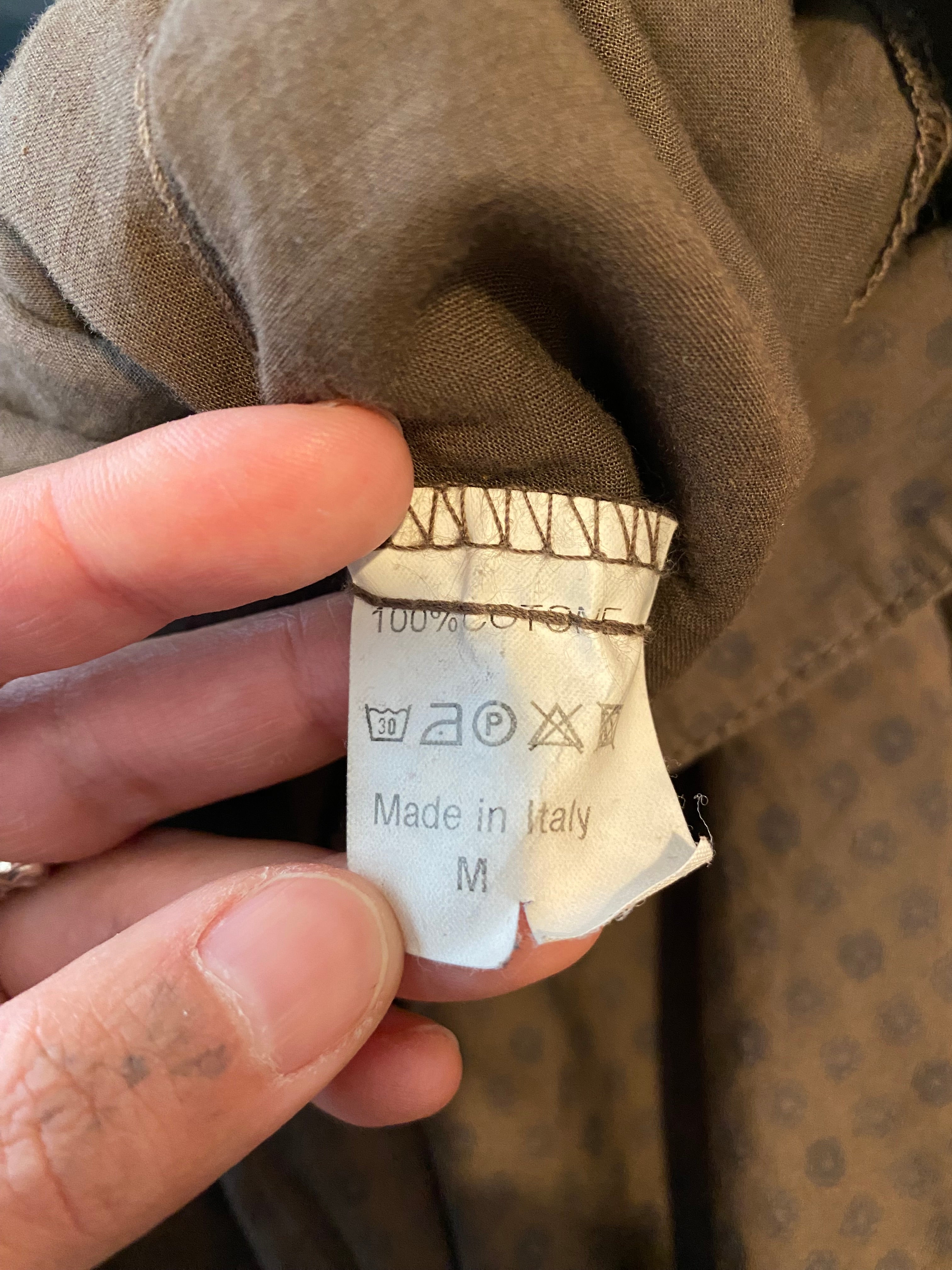 Brown cotton midi skirt