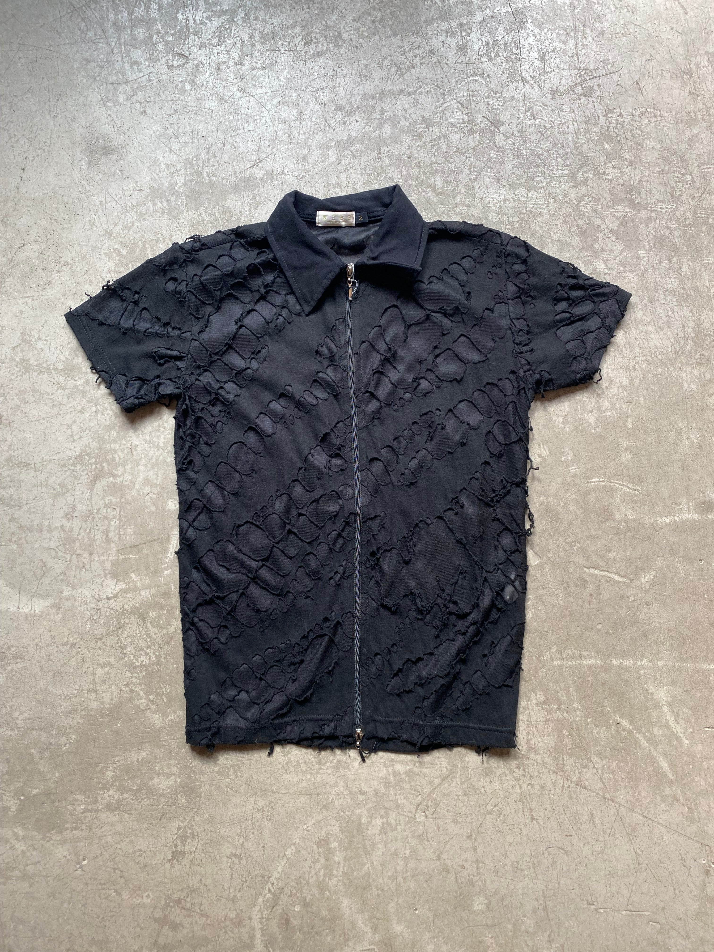 Black zip up shirt