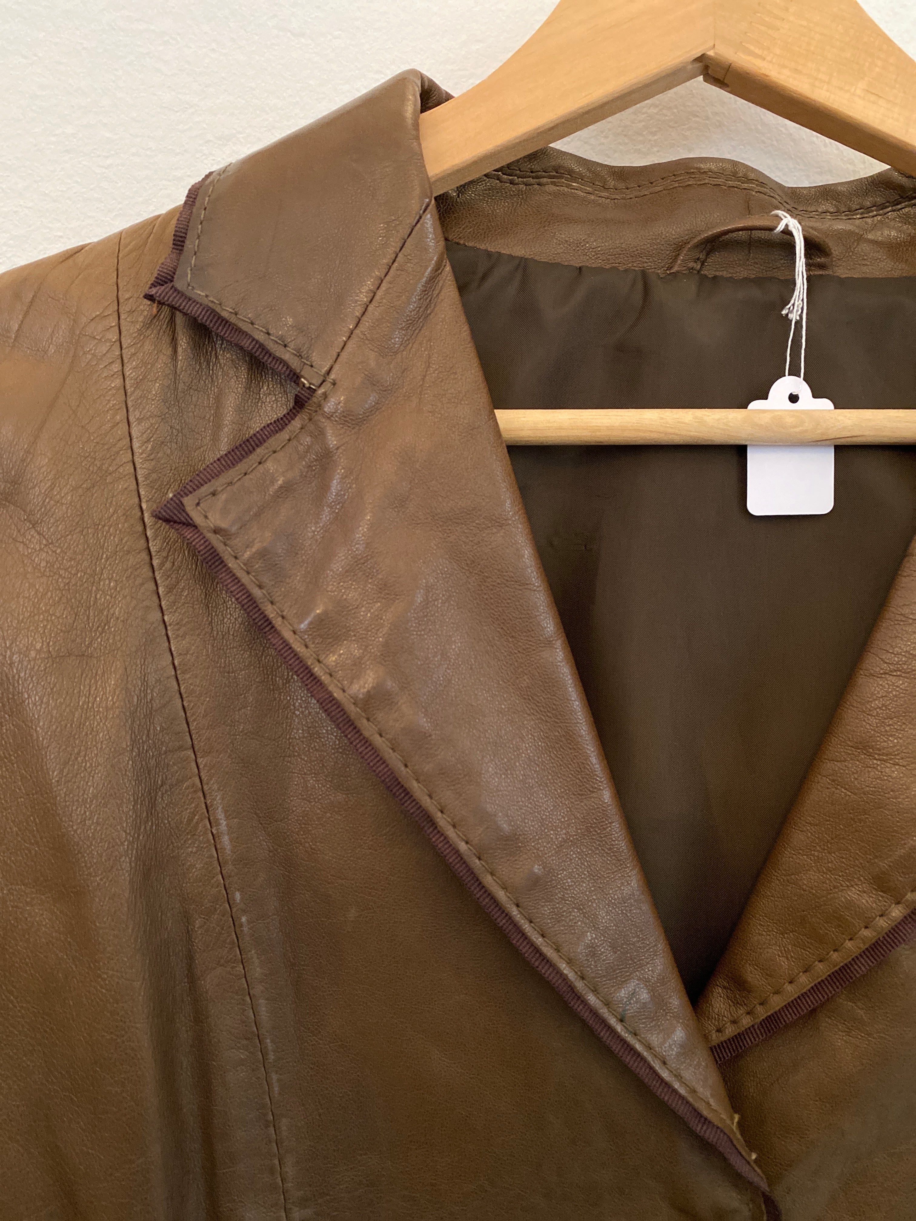 Brown leather jacket