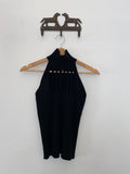 Black cut out top