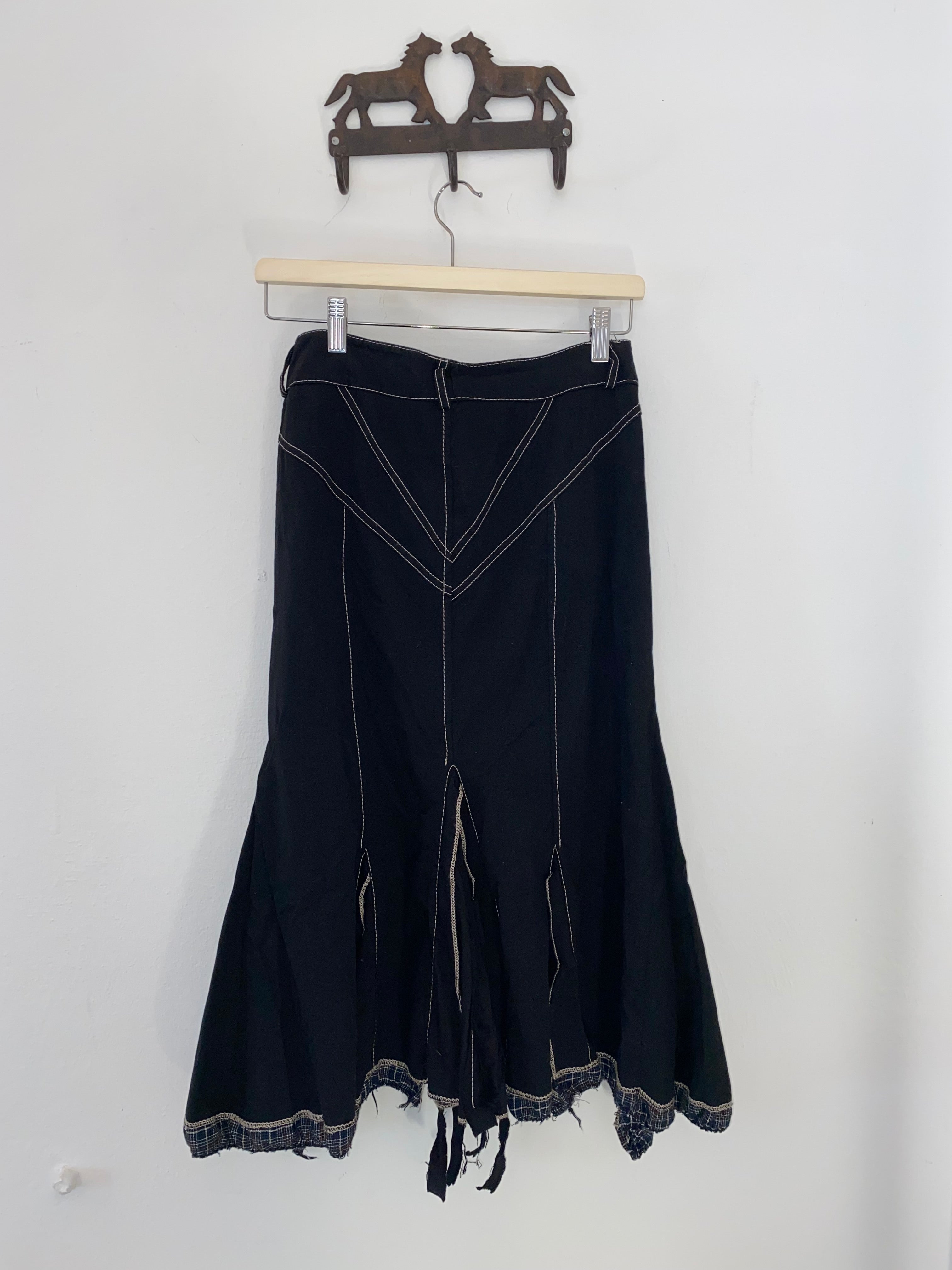 Black midi skirt
