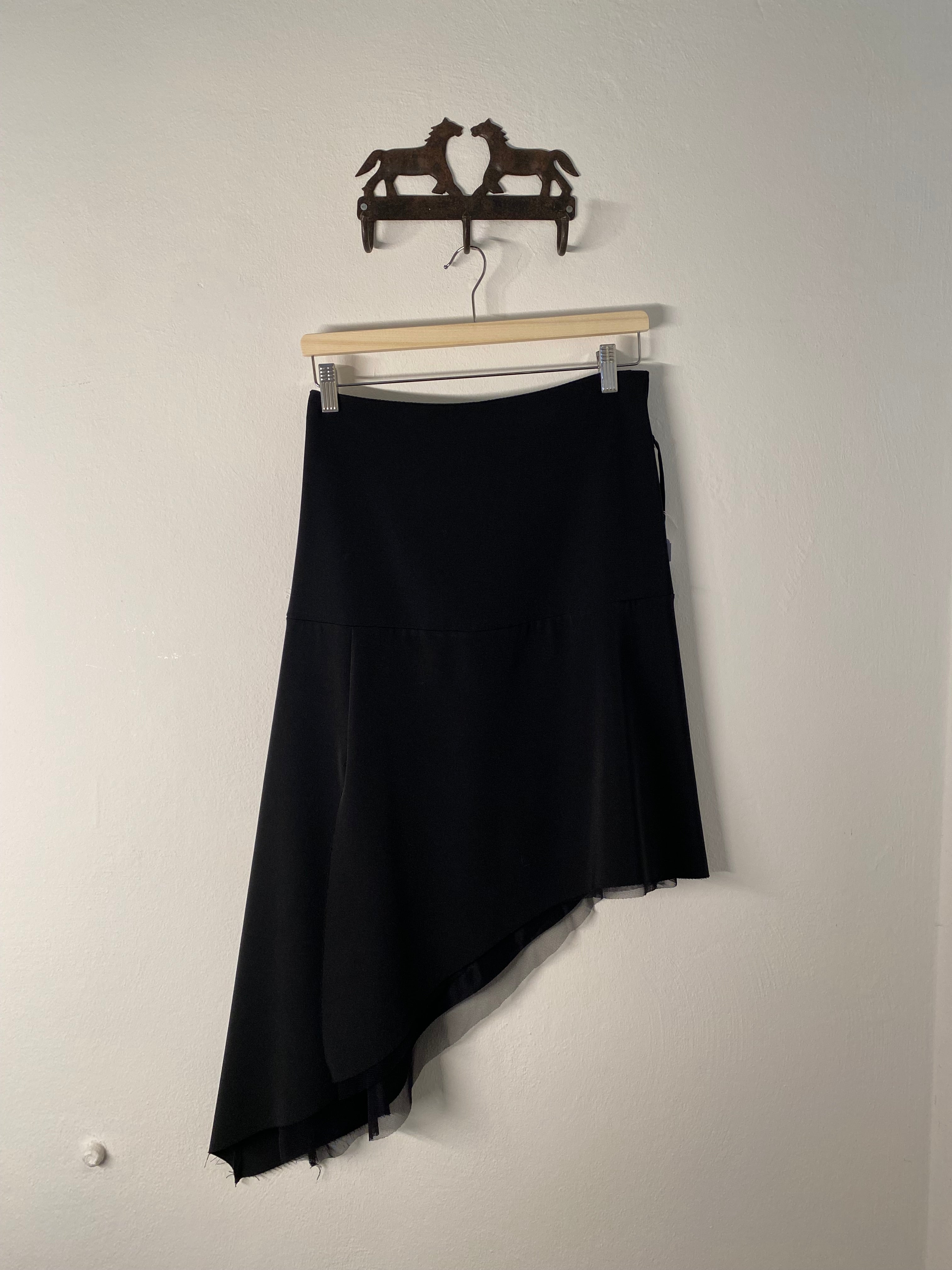 Black asymmetrical skirt