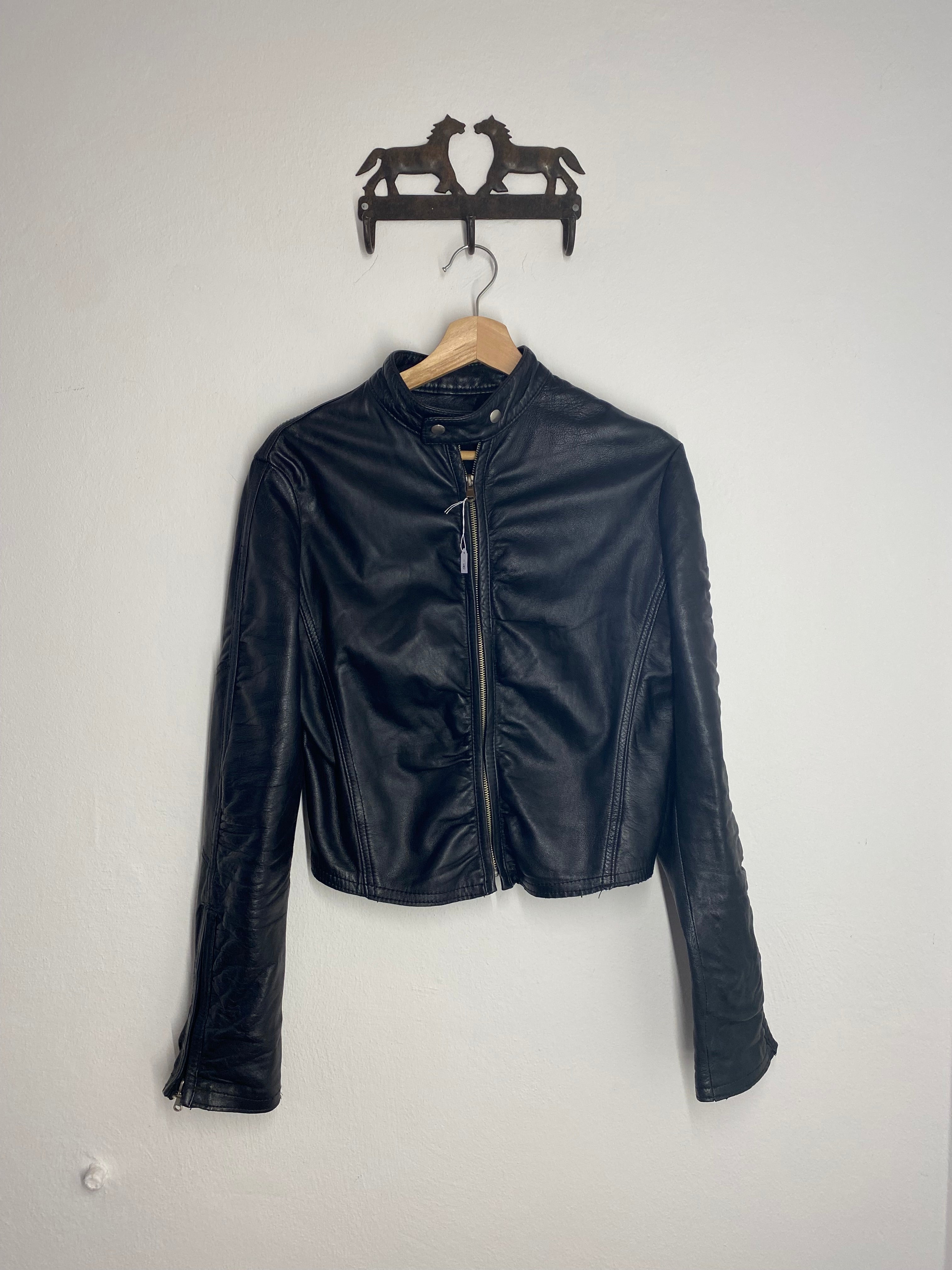 Black leather jacket
