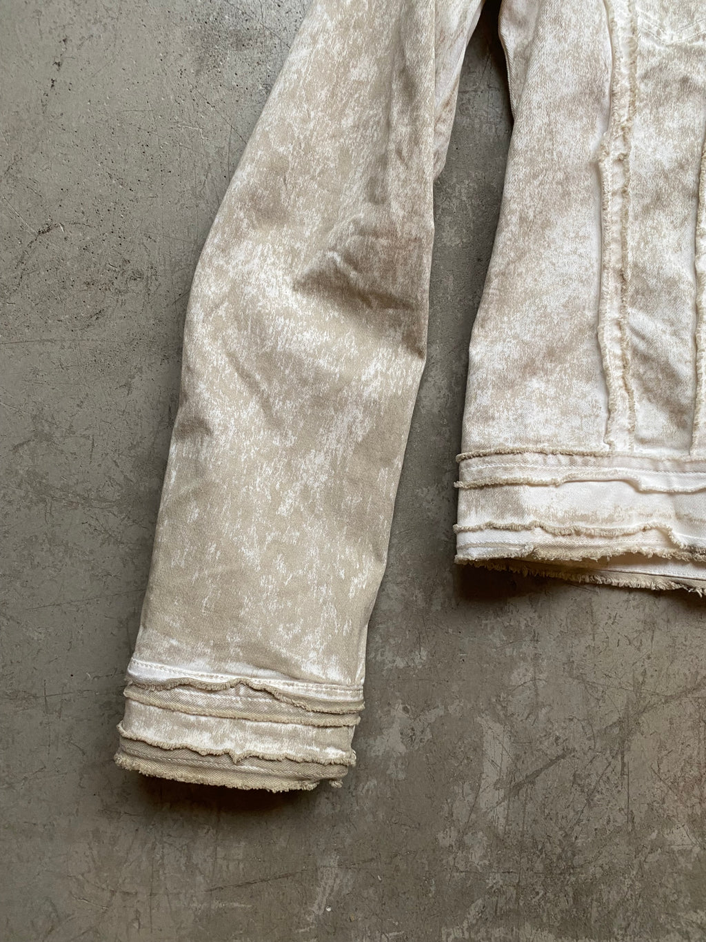 White/beige washed jacket