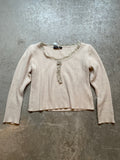 Beige wool blend top