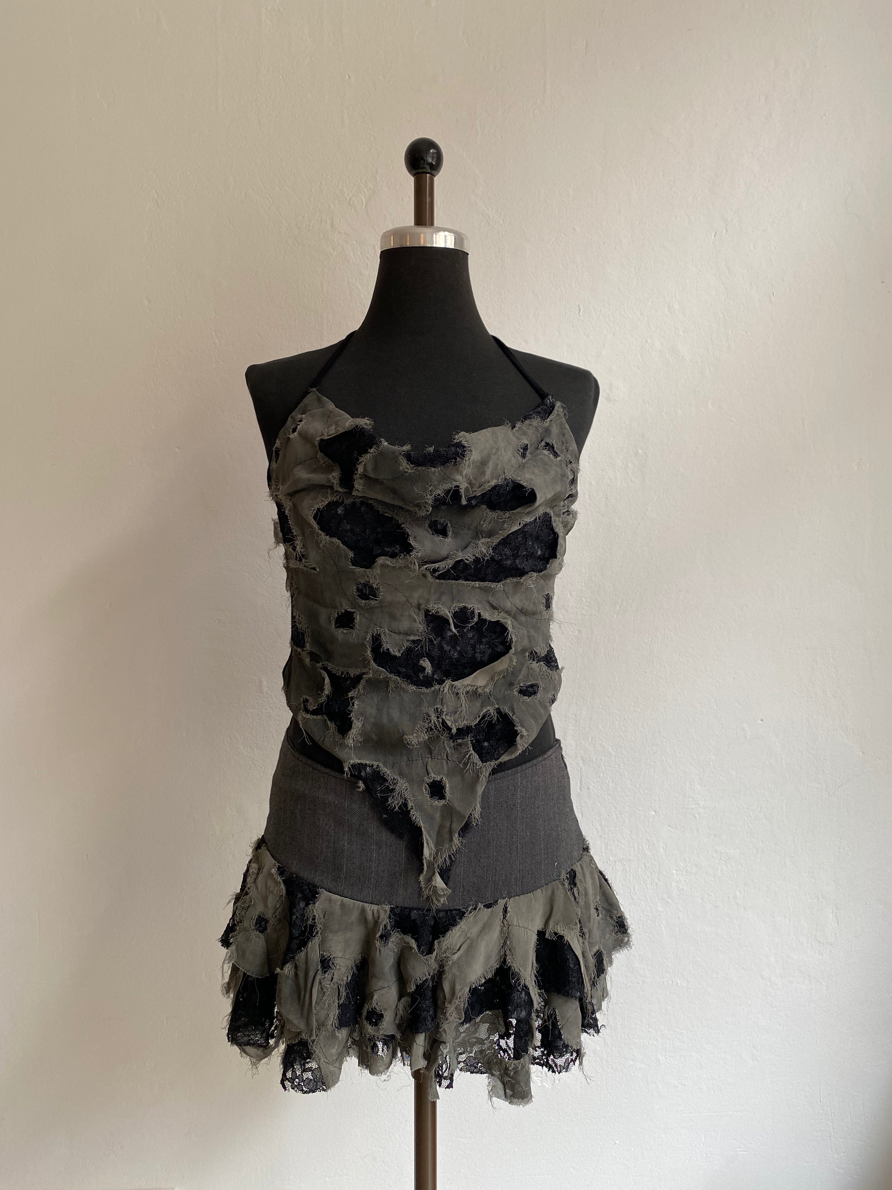 Halter top + mini skirt set