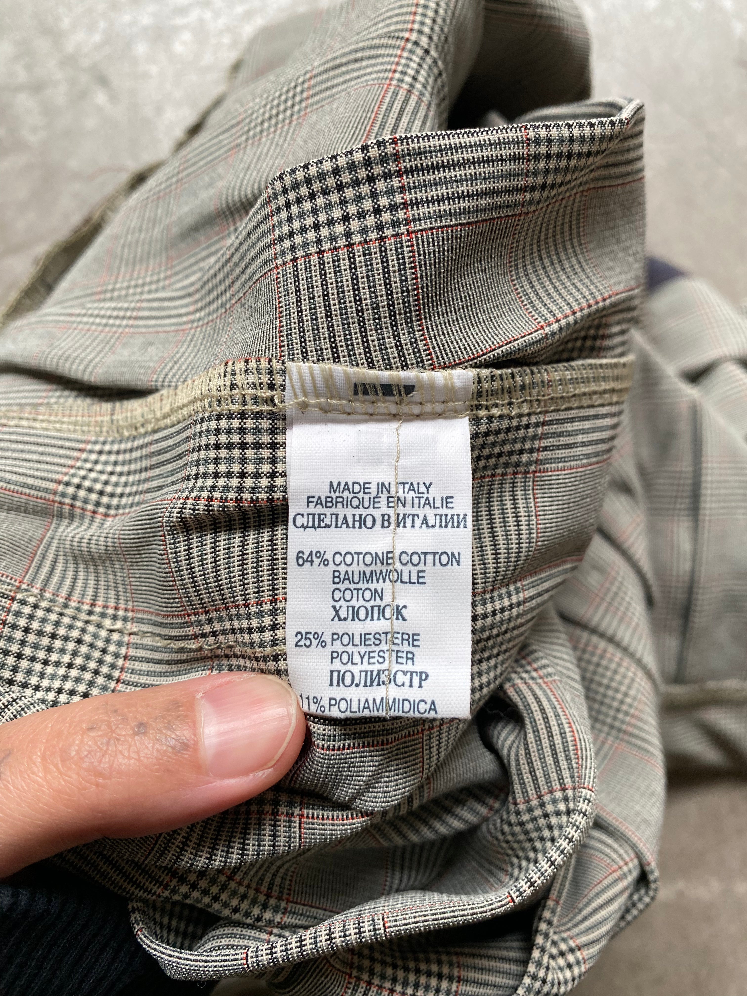 Grey/Khaki checkered pleated midi skirt