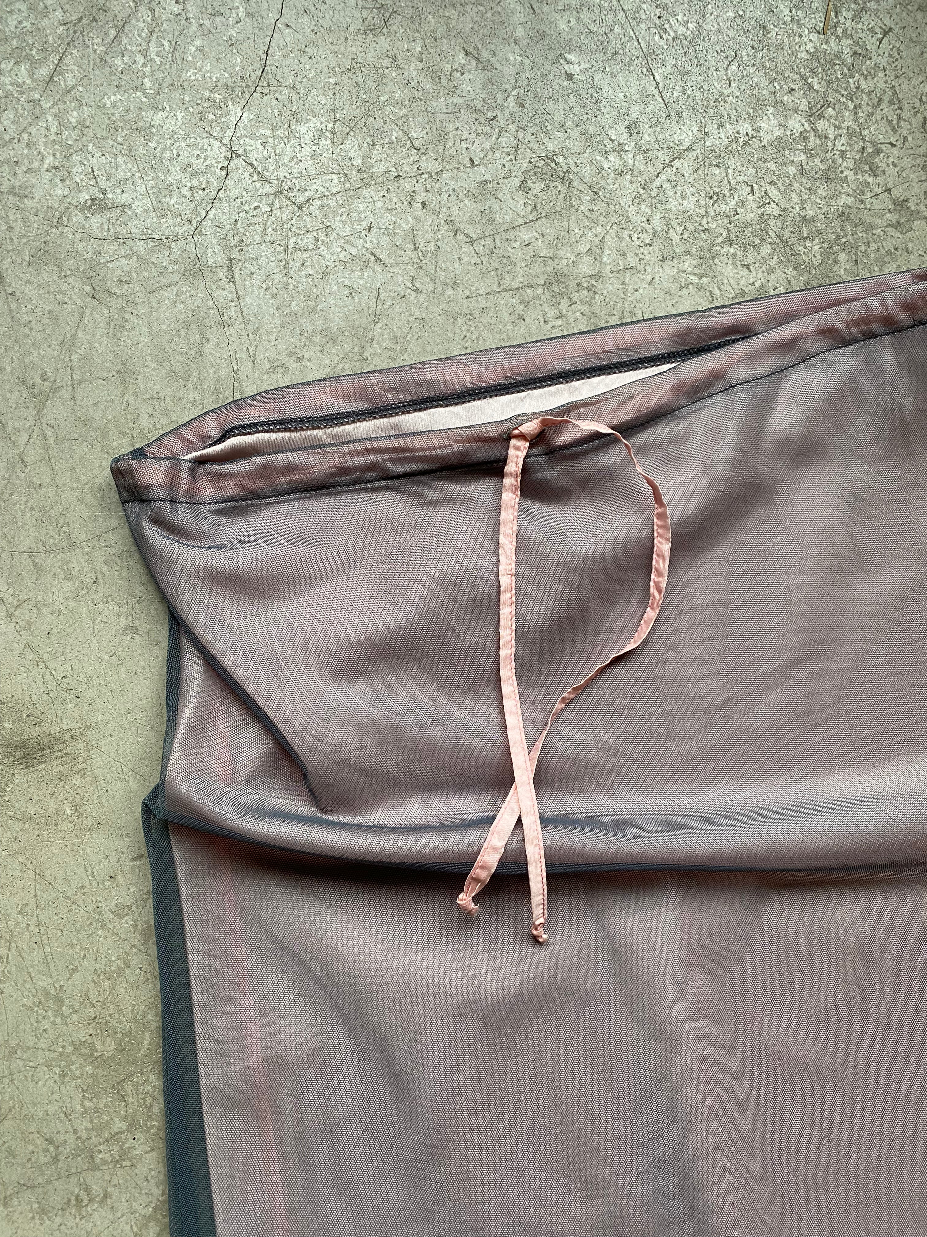 Pink/Grey layered midi skirt